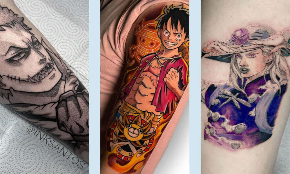 Three excellent tattoo artworks of anime theme by EMALLA sponsored tattoo artists