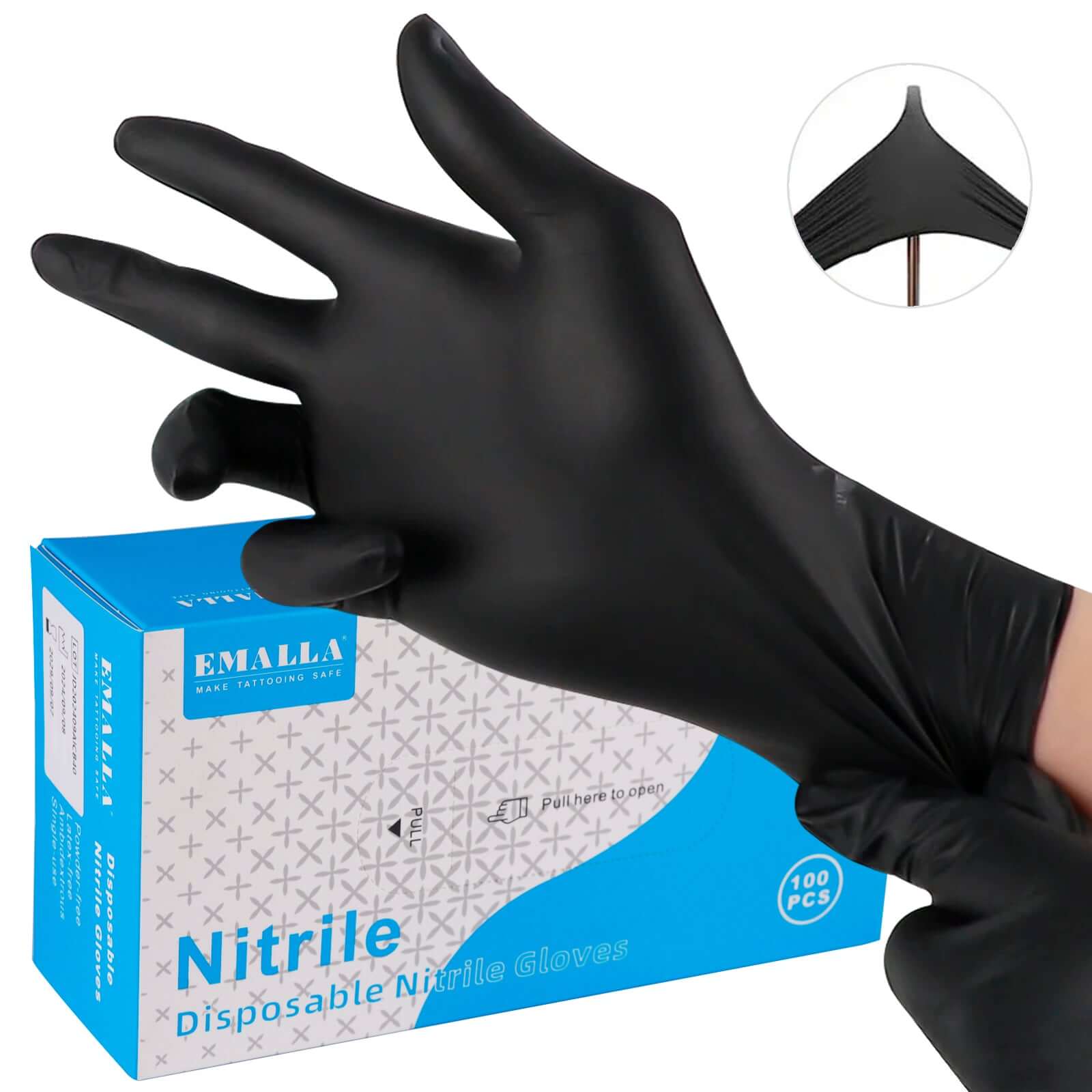 EMALLA Disposable Nitrile Gloves are not easy to tear in great quality