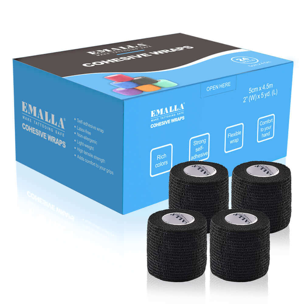 Package of EMALLA Cohesive Wraps Camouflage Color from side view