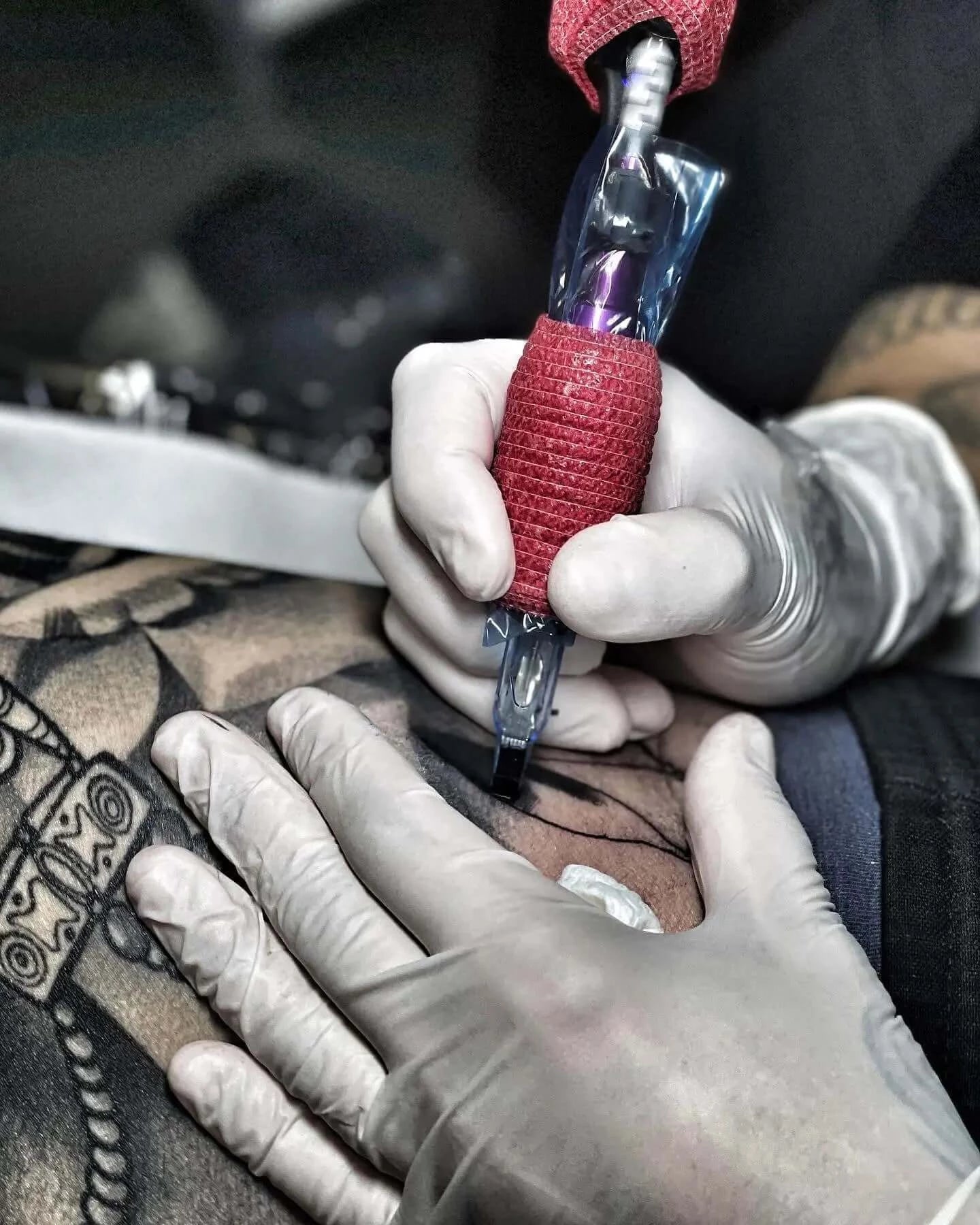 A tattoo work created by EMALLA ELIOT cartridges needles