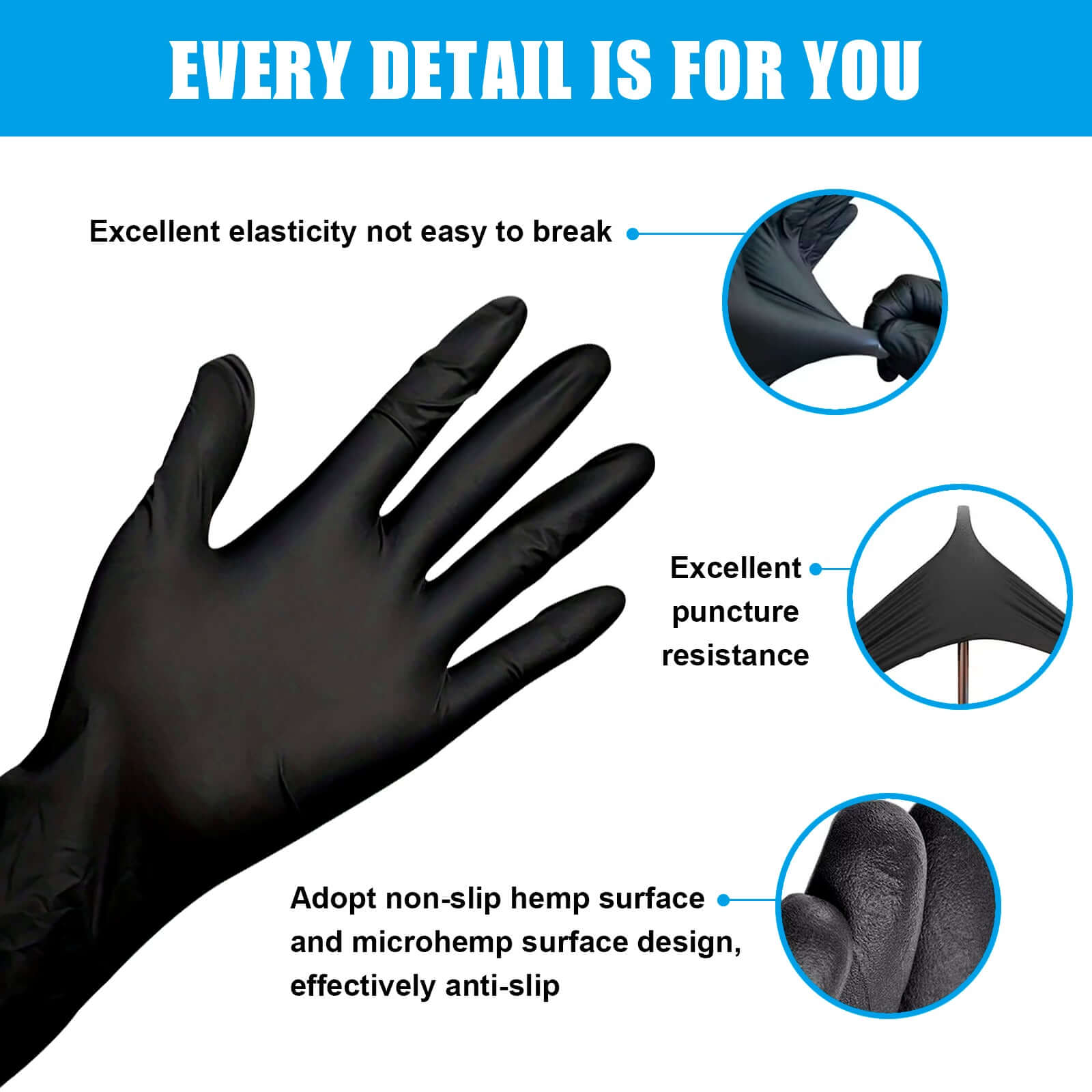 Details of EMALLA Disposable Nitrile Gloves