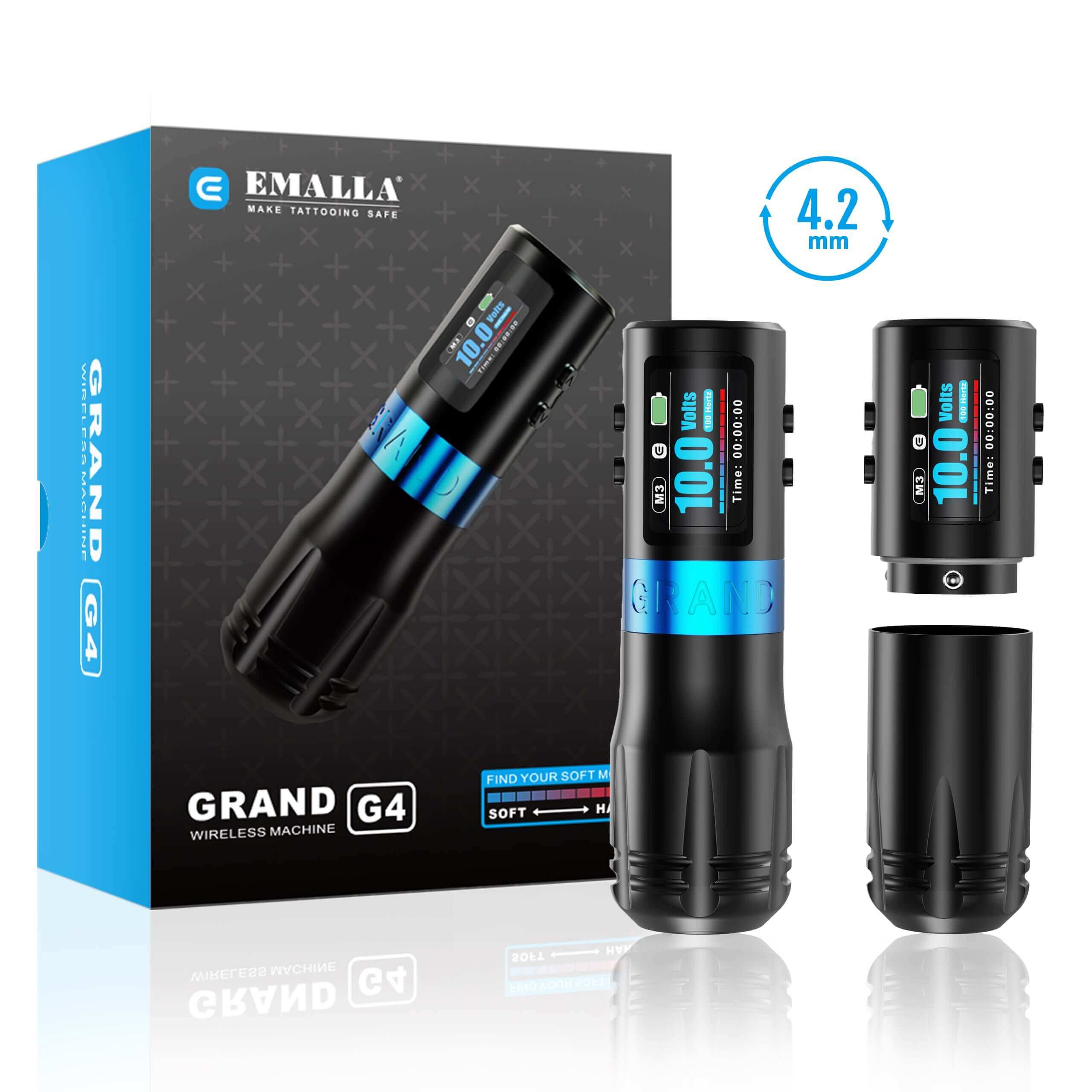 EMALLA GRAND G4 Wireless Tattoo Pen Machine (4.2mm)