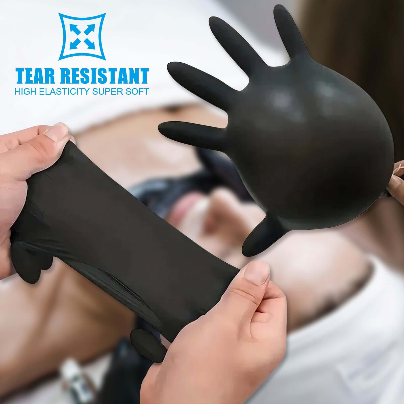 EMALLA Disposable Nitrile Gloves with tear resistant