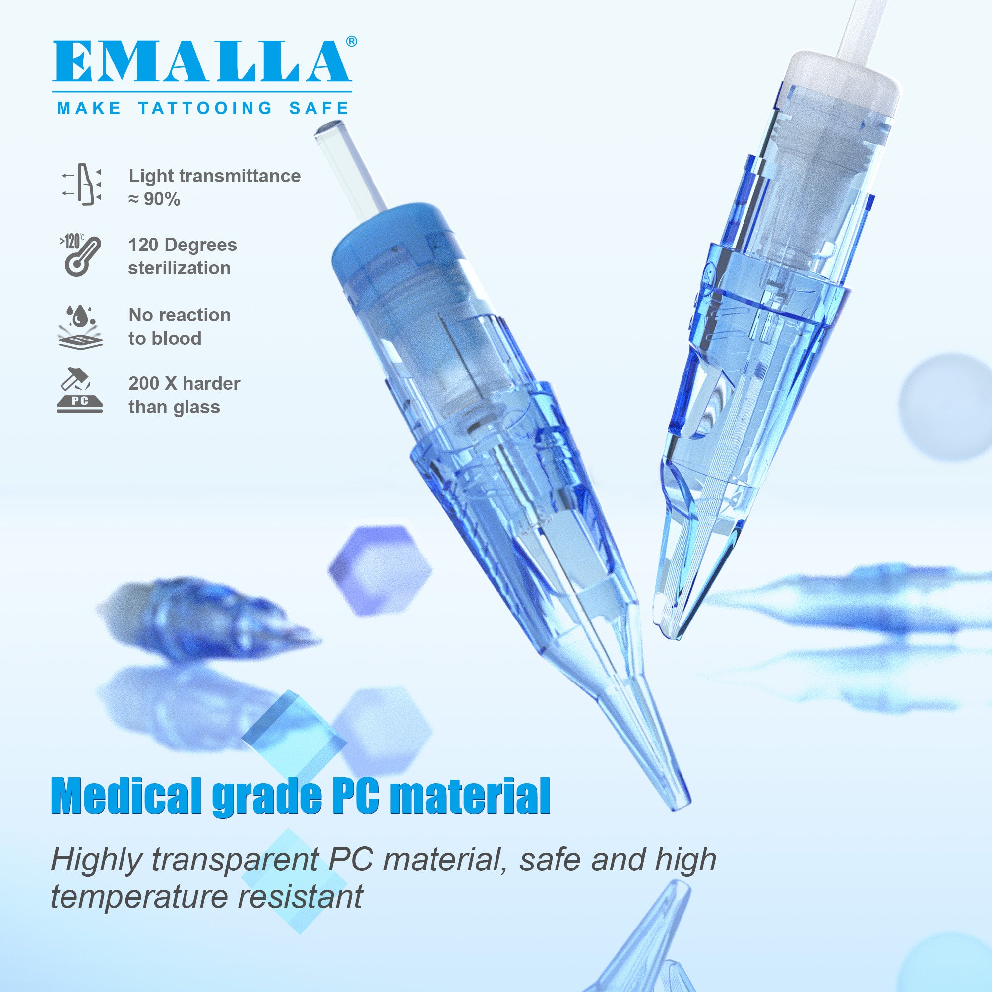 EMALLA Eliot Pro Tattoo Cartridge Needles Sample (Box of 20)