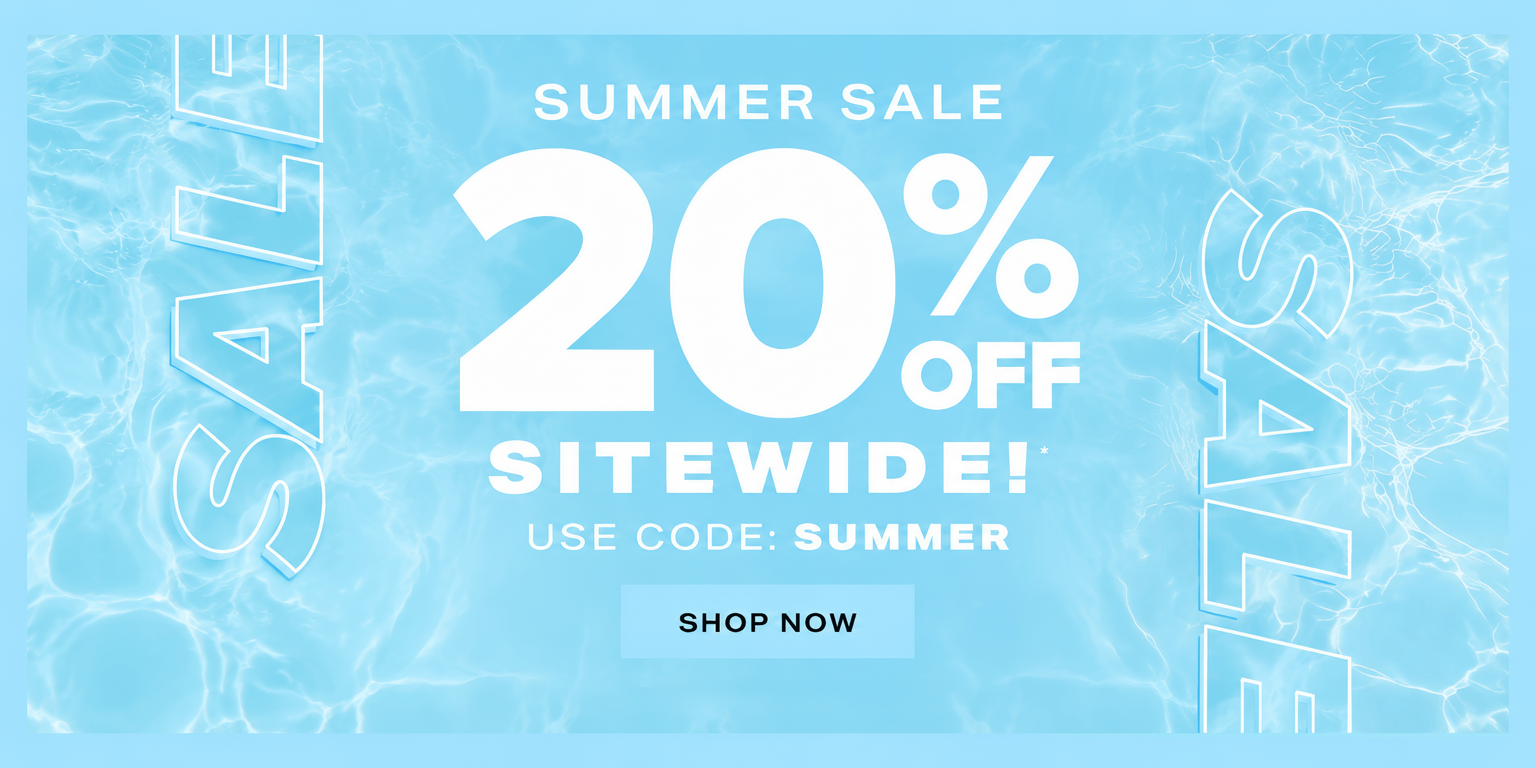 Summer sale 20% discount banner for EMALLA tattoo supplies with promotional code SUMMER