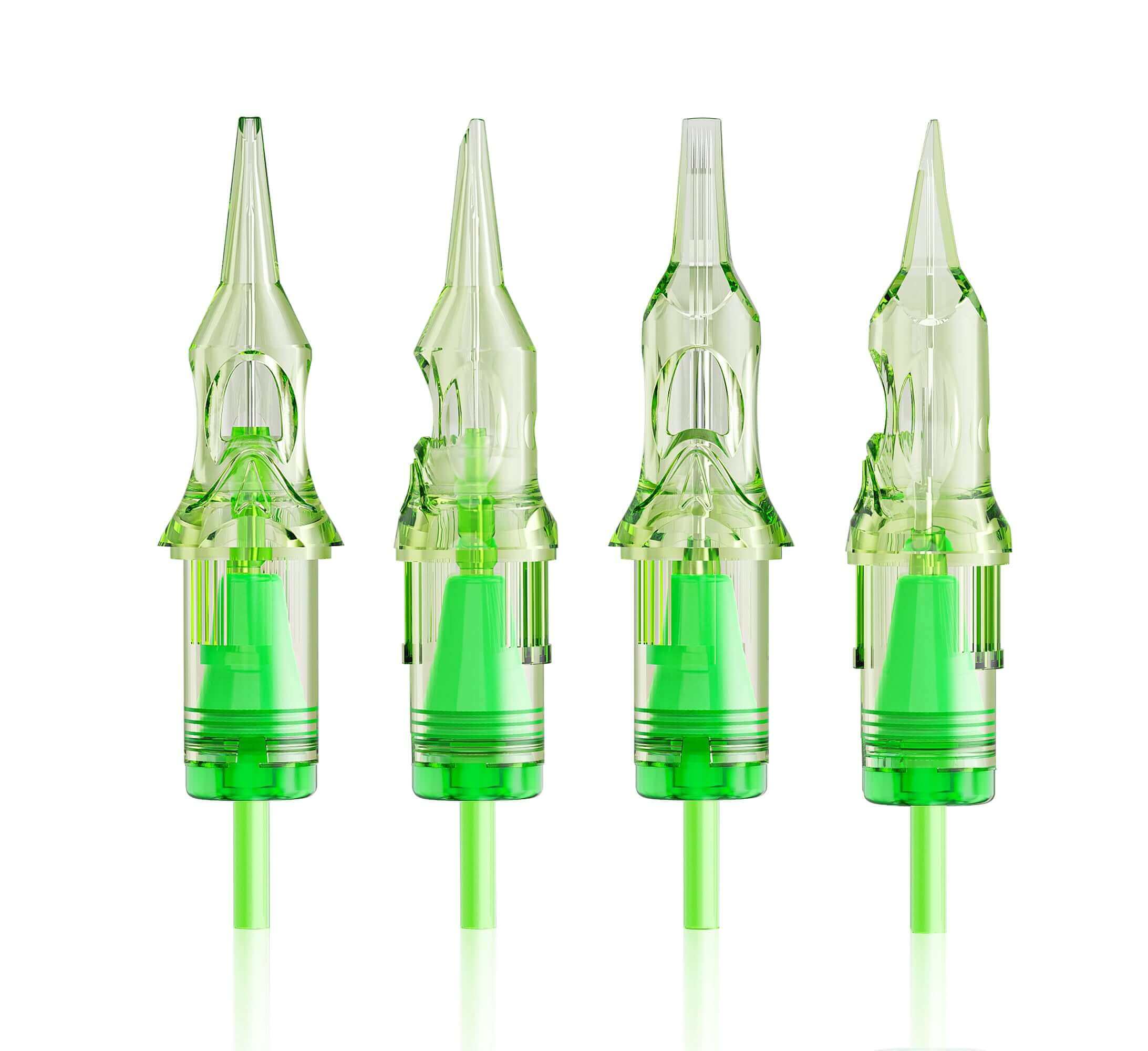 Four-side view of EMALLA Evol Tattoo Cartridge Needles