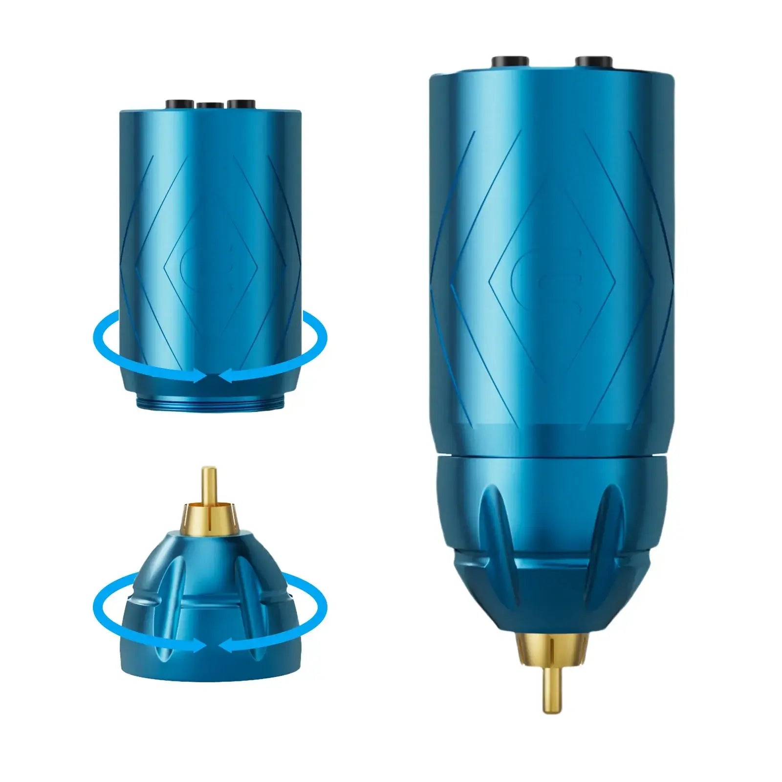 Combination diagram of EMALLA GRAND Wireless Tattoo Battery Power Supply RCA Connect 1800mAh (Blue)