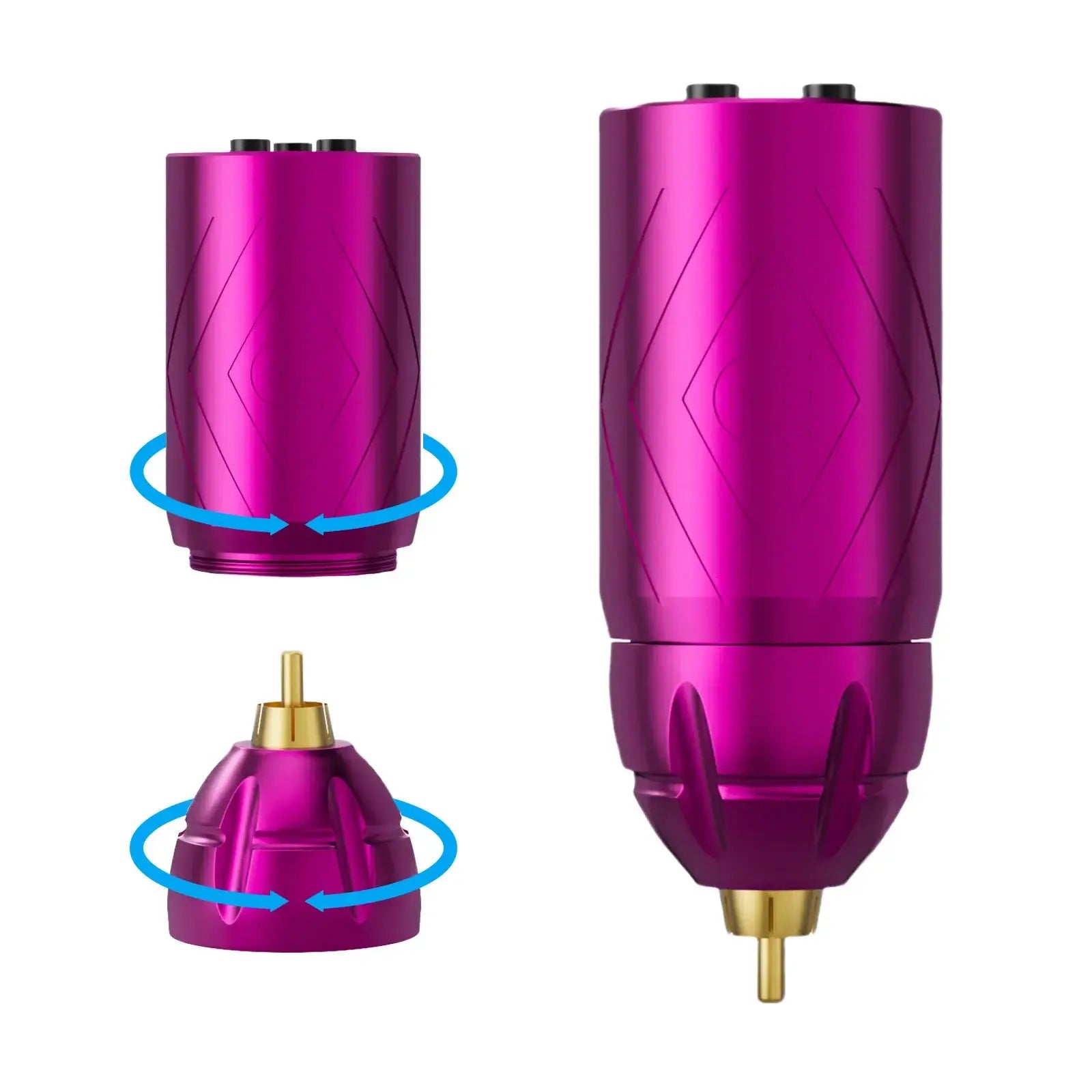 Combination diagram of EMALLA GRAND Wireless Tattoo Battery Power Supply RCA Connect 1800mAh (Pink)