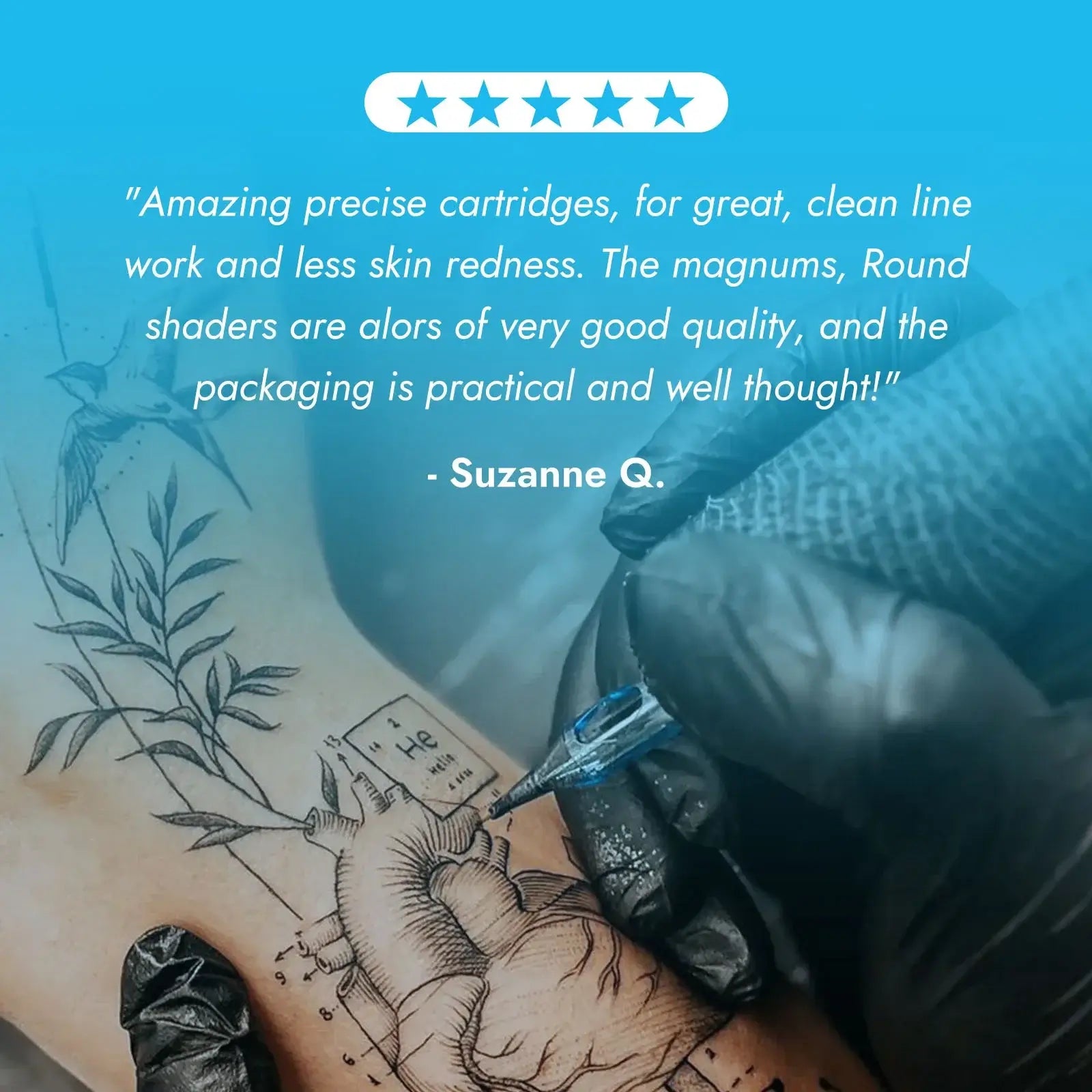 Review on EMALLA ELIOT Tattoo Cartridge Needles from Suzannne