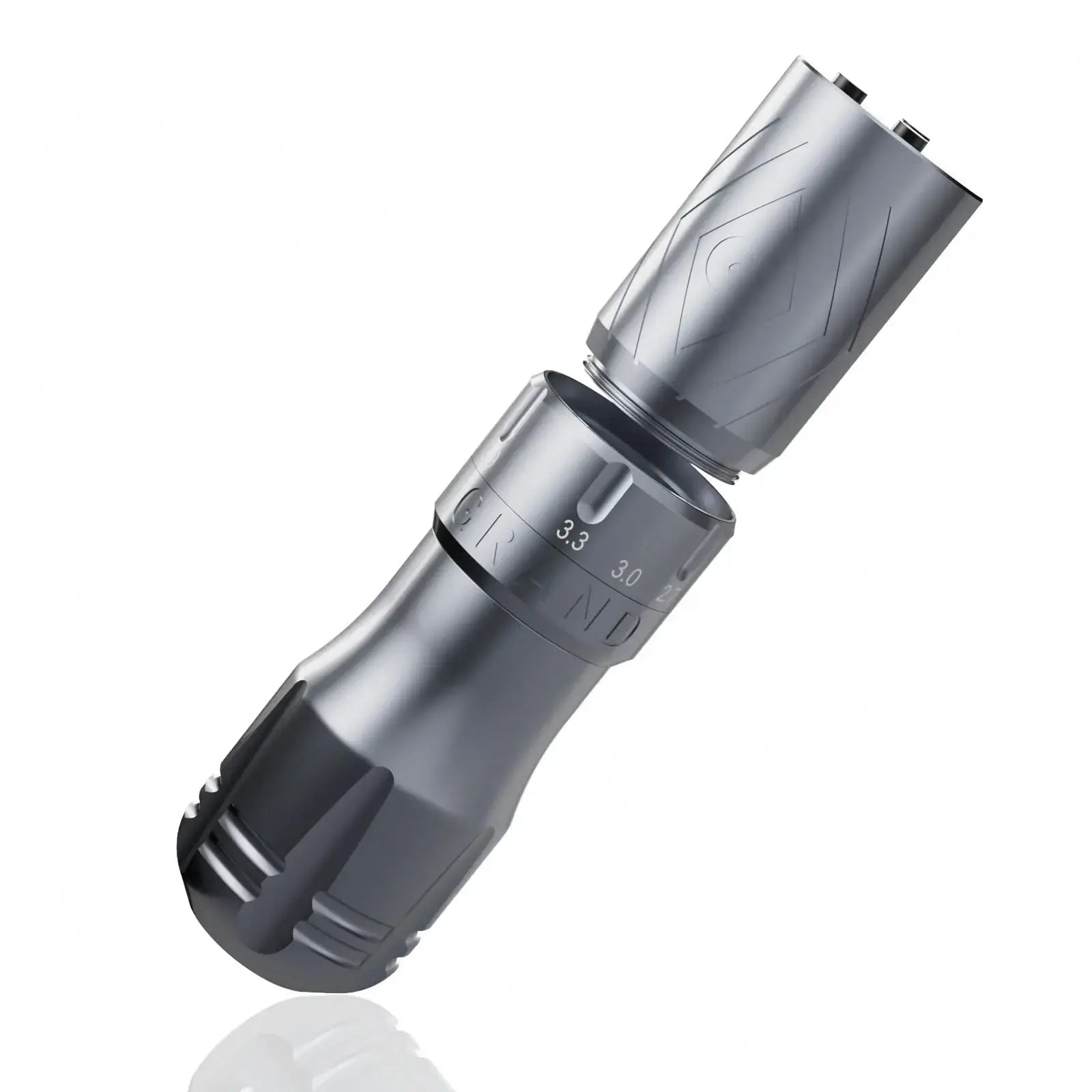 EMALLA GRAND Wireless Tattoo Pen Machine (Grey) from side view