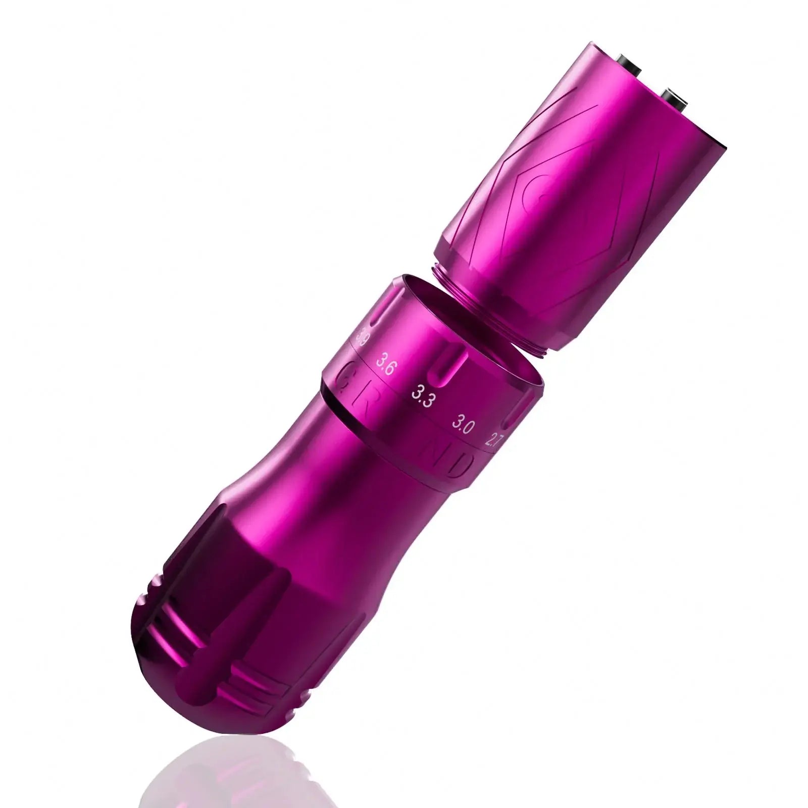 EMALLA GRAND Wireless Tattoo Pen Machine (Pink) from side view