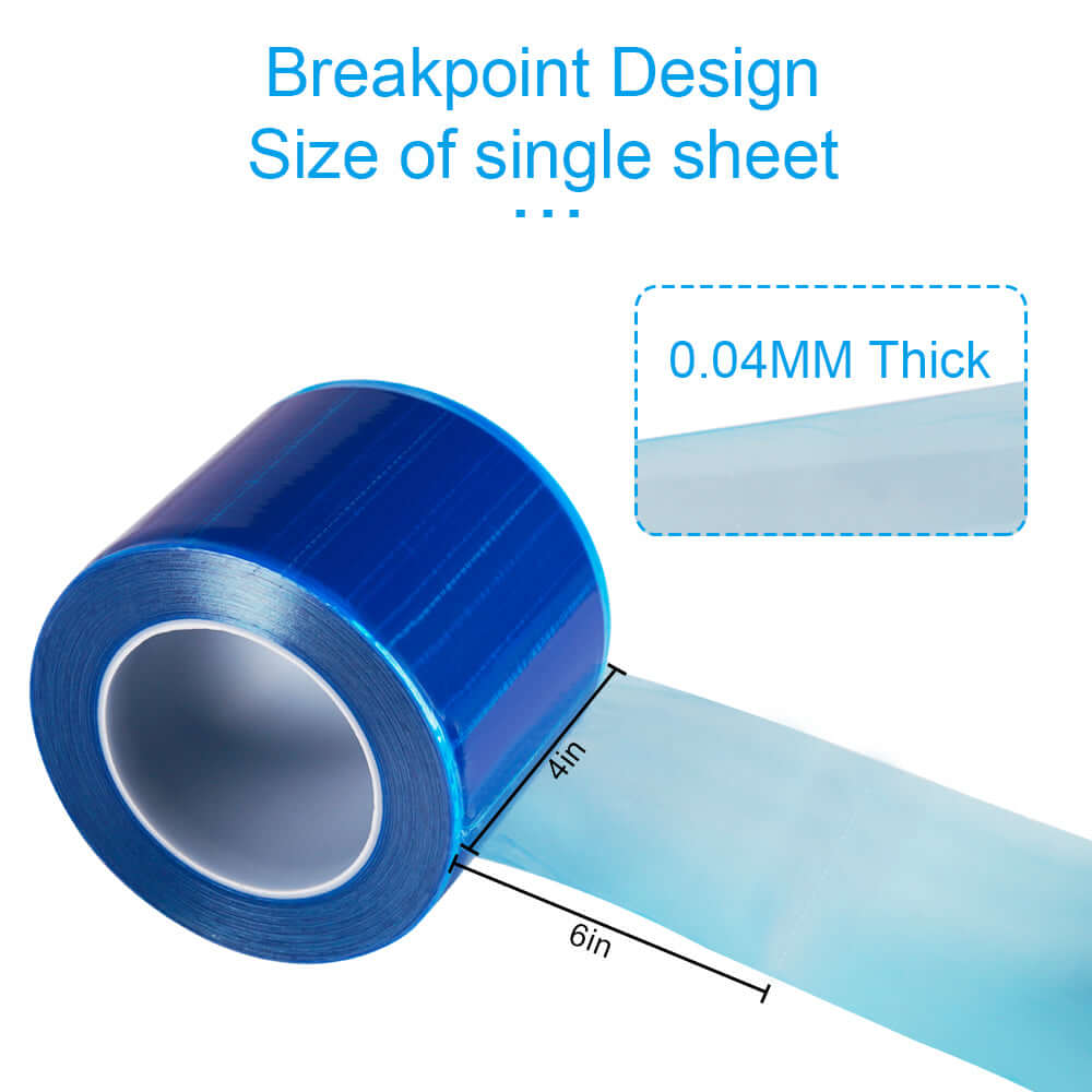 Breakpoint Design and Size of single sheet of EMALLA Tattoo Barrier Film