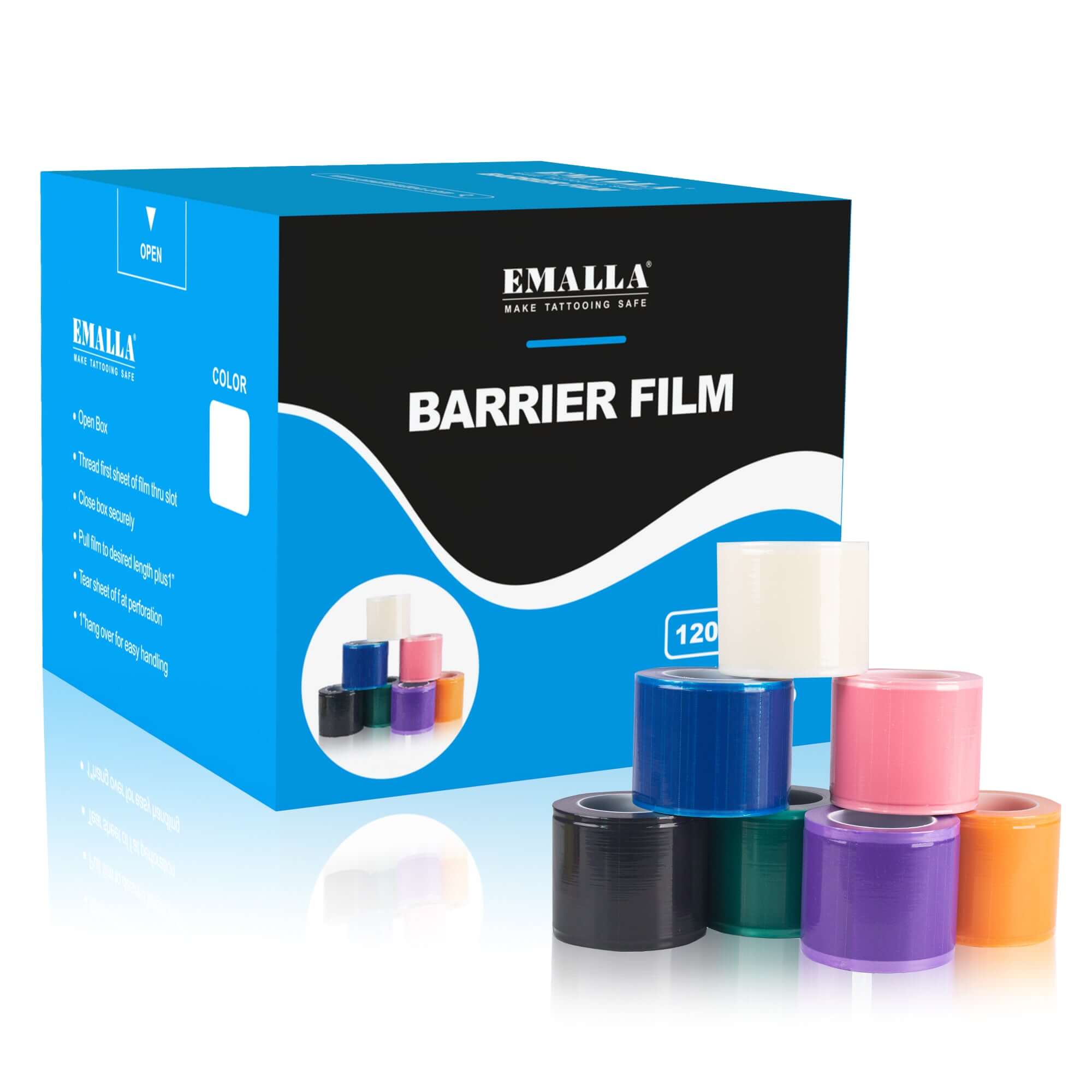 EMALLA Tattoo Barrier Film from front view