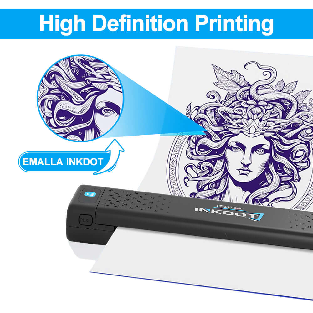 High Definition Printing in EMALLA INKDOT Wireless Thermal Printer