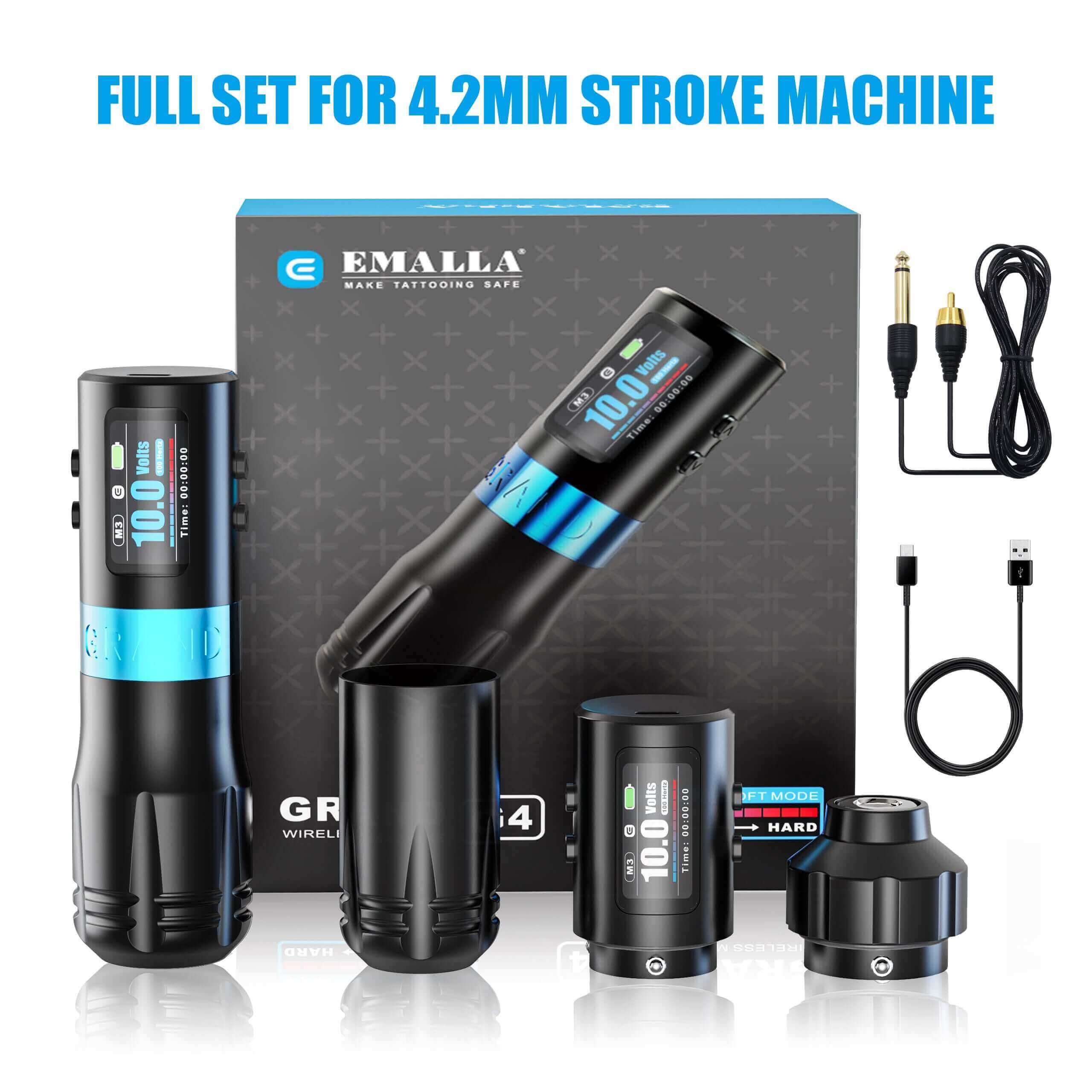 Full set for EMALLA GRAND G4 Wireless Tattoo Pen Machine (4.2mm)