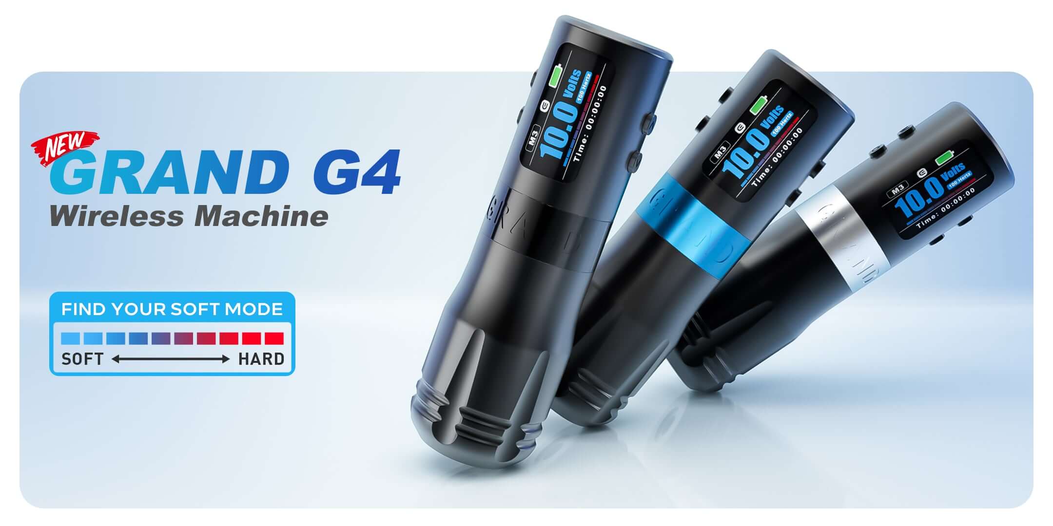 EMALLA GRAND G4 Wireless Tattoo Pen Machine provides different soft mode for artists
