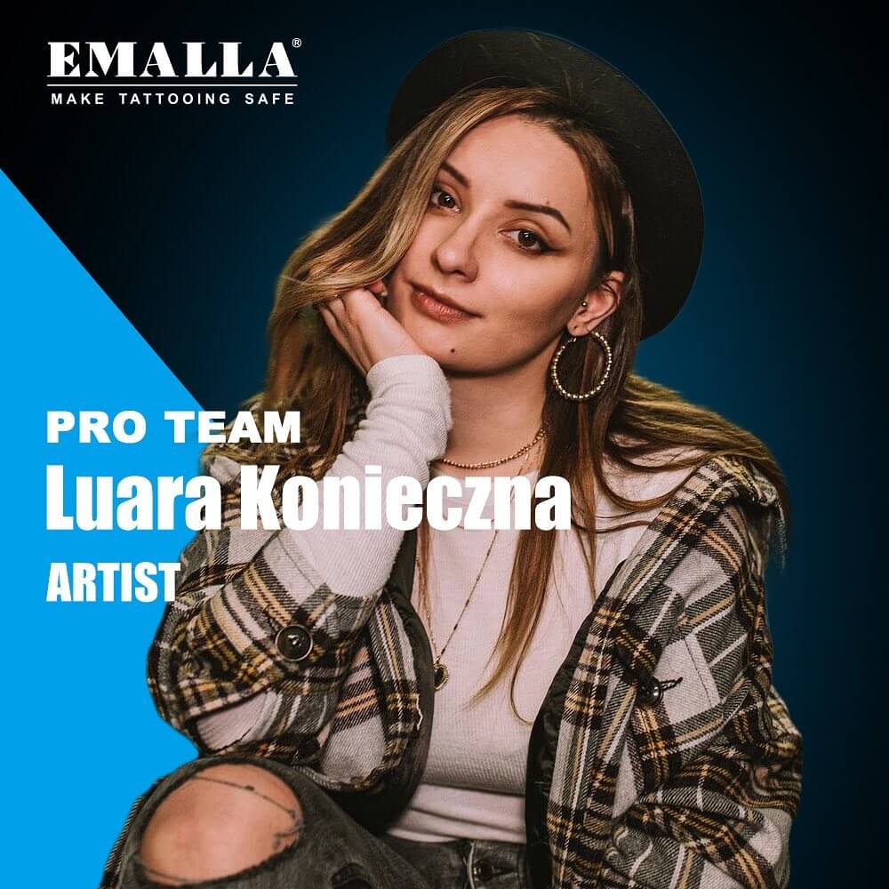 One of Emalla prot eam female tattoo artists Luara Konieczna