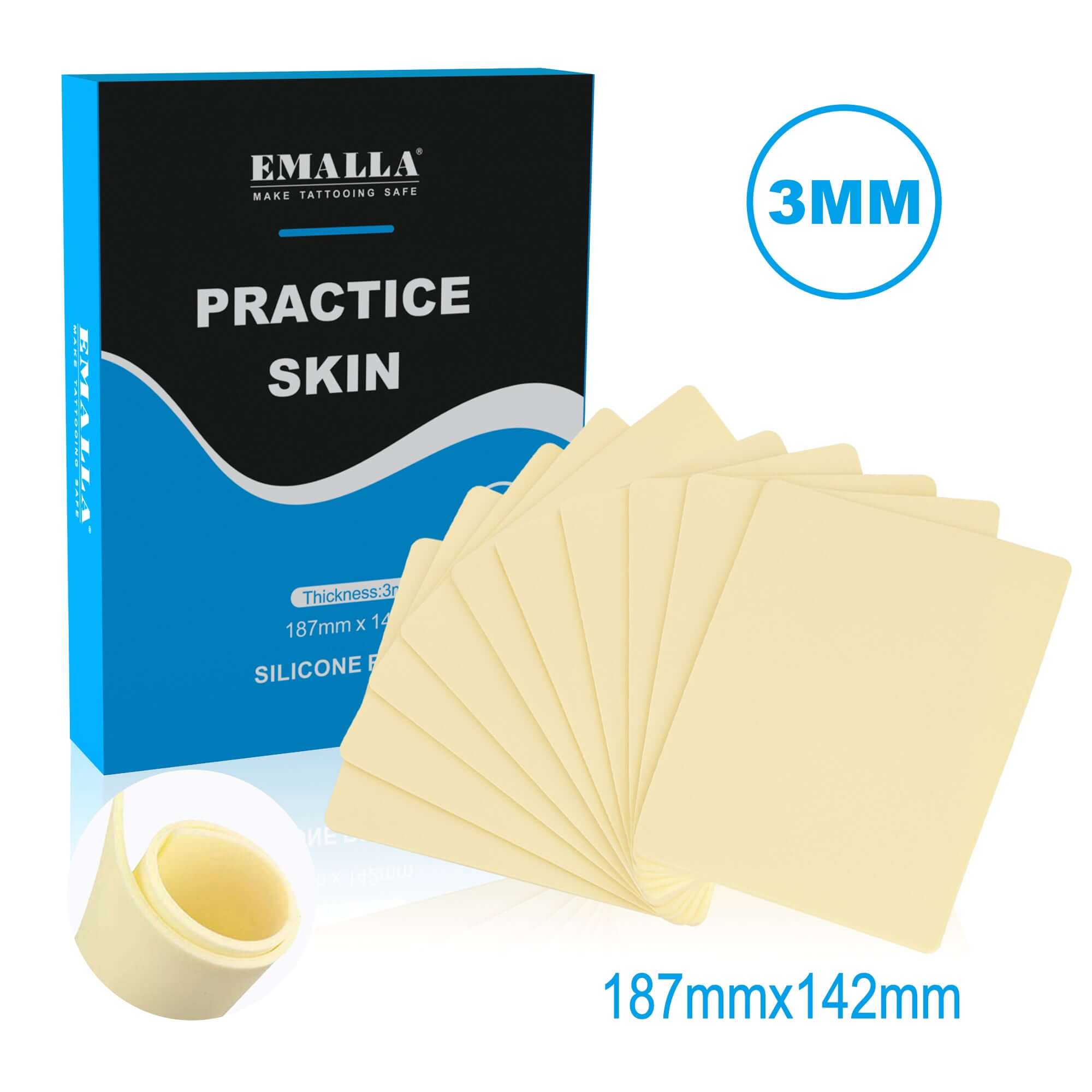 Package of EMALLA Small Tattoo Practice Skin (10PCS)