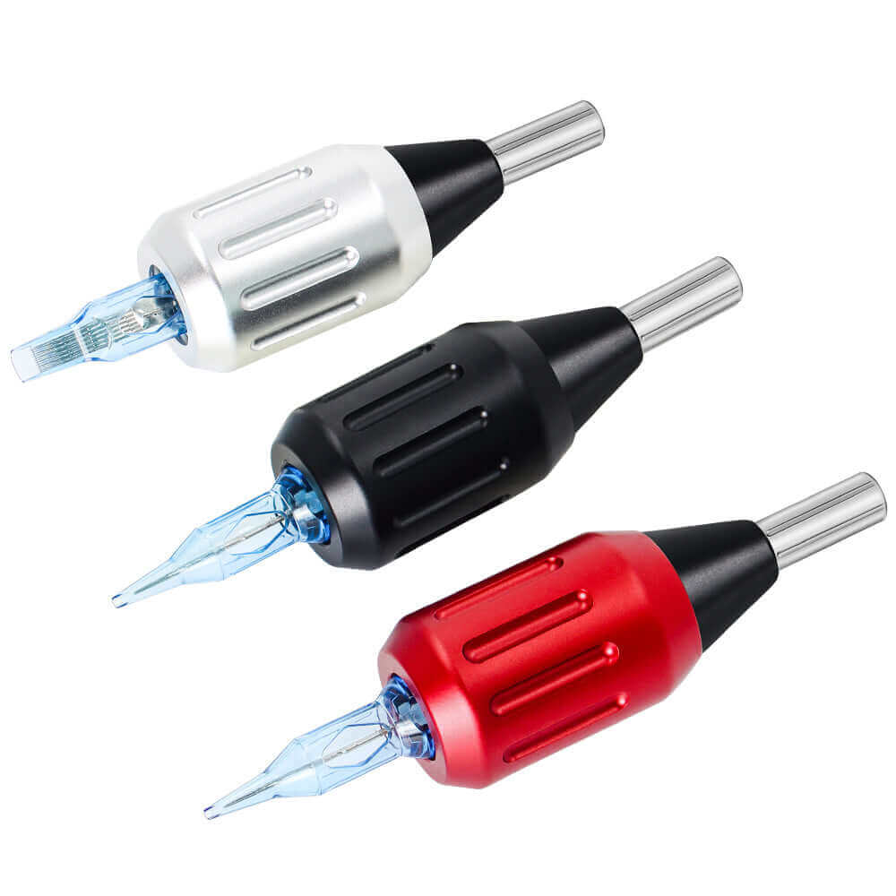 EMALLA Hana Aircraft Aluminum 28mm Cartridge Grip (Red, Black and Silver) with EMALLA ELIOT Cartridges