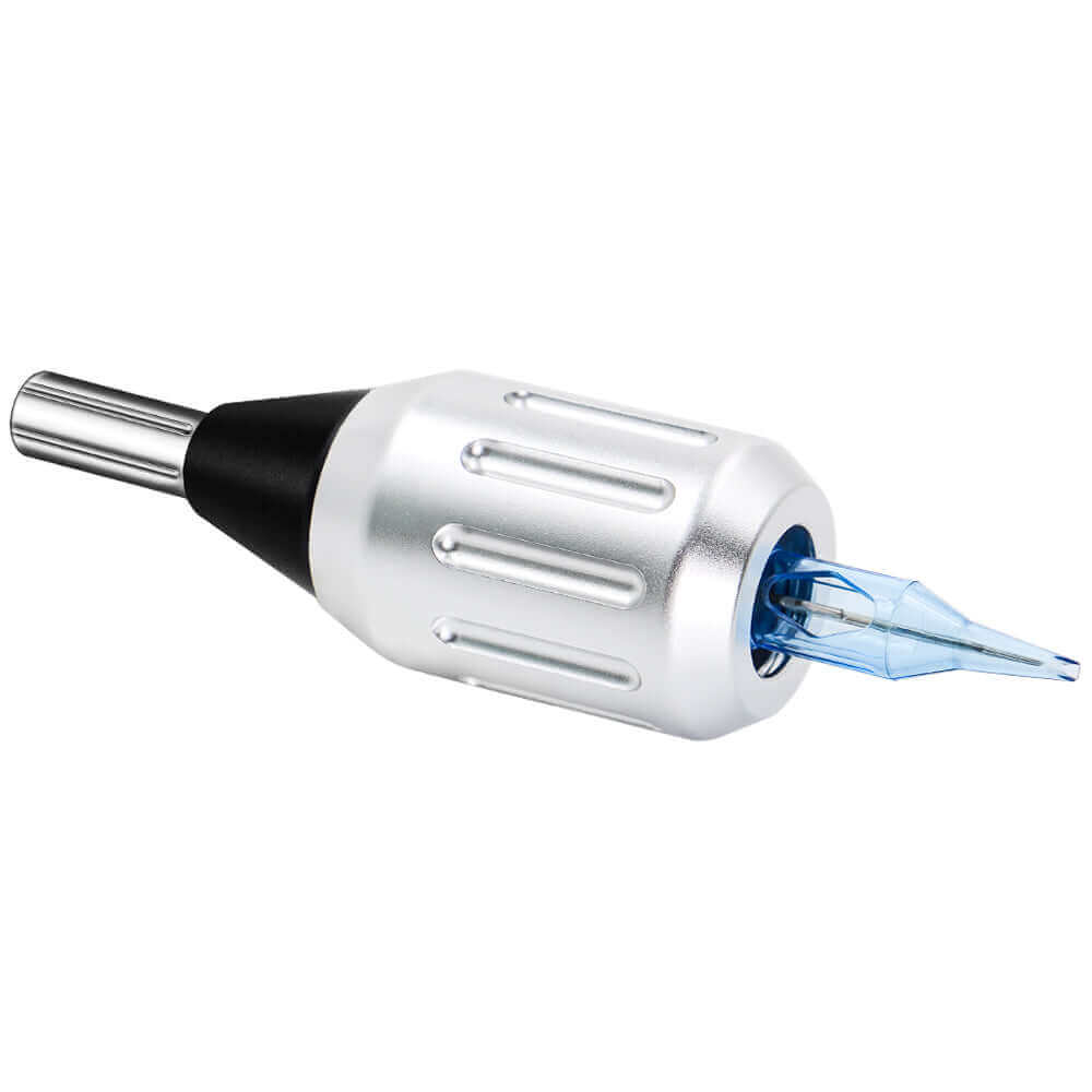 EMALLA Hana Aircraft Aluminum 28mm Cartridge Grip Silver with EMALLA ELIOT Cartridge