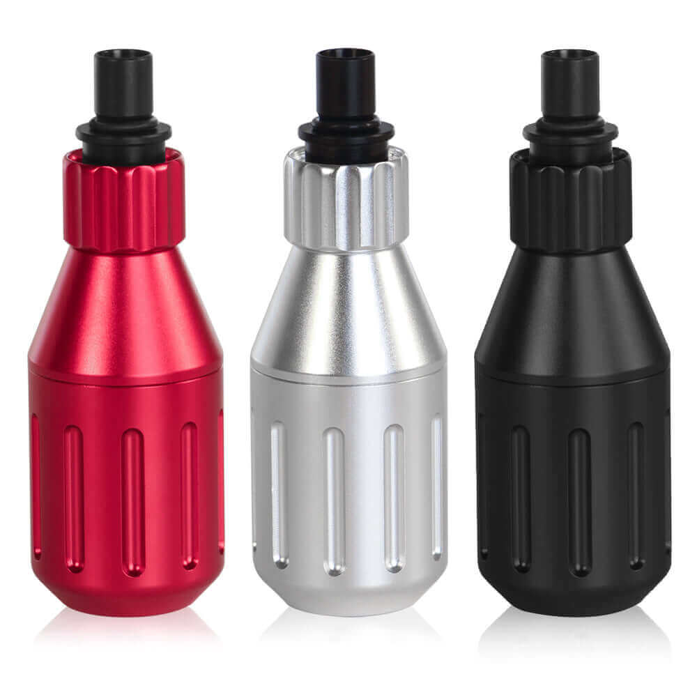 EMALLA Nest Aircraft Aluminum 30mm Cartridge Grip (Red, Silver and Black) from front view