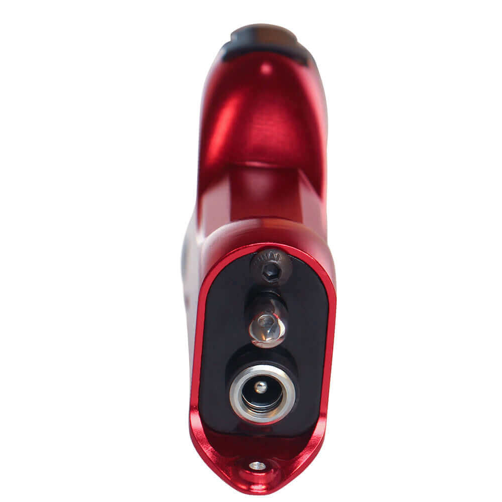 EMALLA MASCOT Rotary Tattoo Machine Red from vertical view