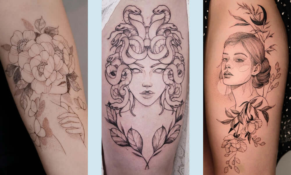 Three fine line tattoos
