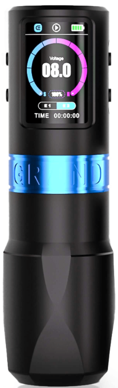 Front detail view of the EMALLA Grand G5 Pro Wireless Tattoo Pen Machine