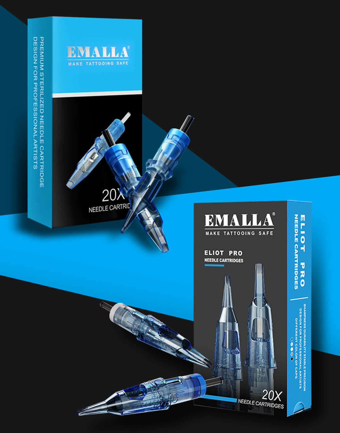 Package and individual of EMALLA ELIOT Cartridge Needles