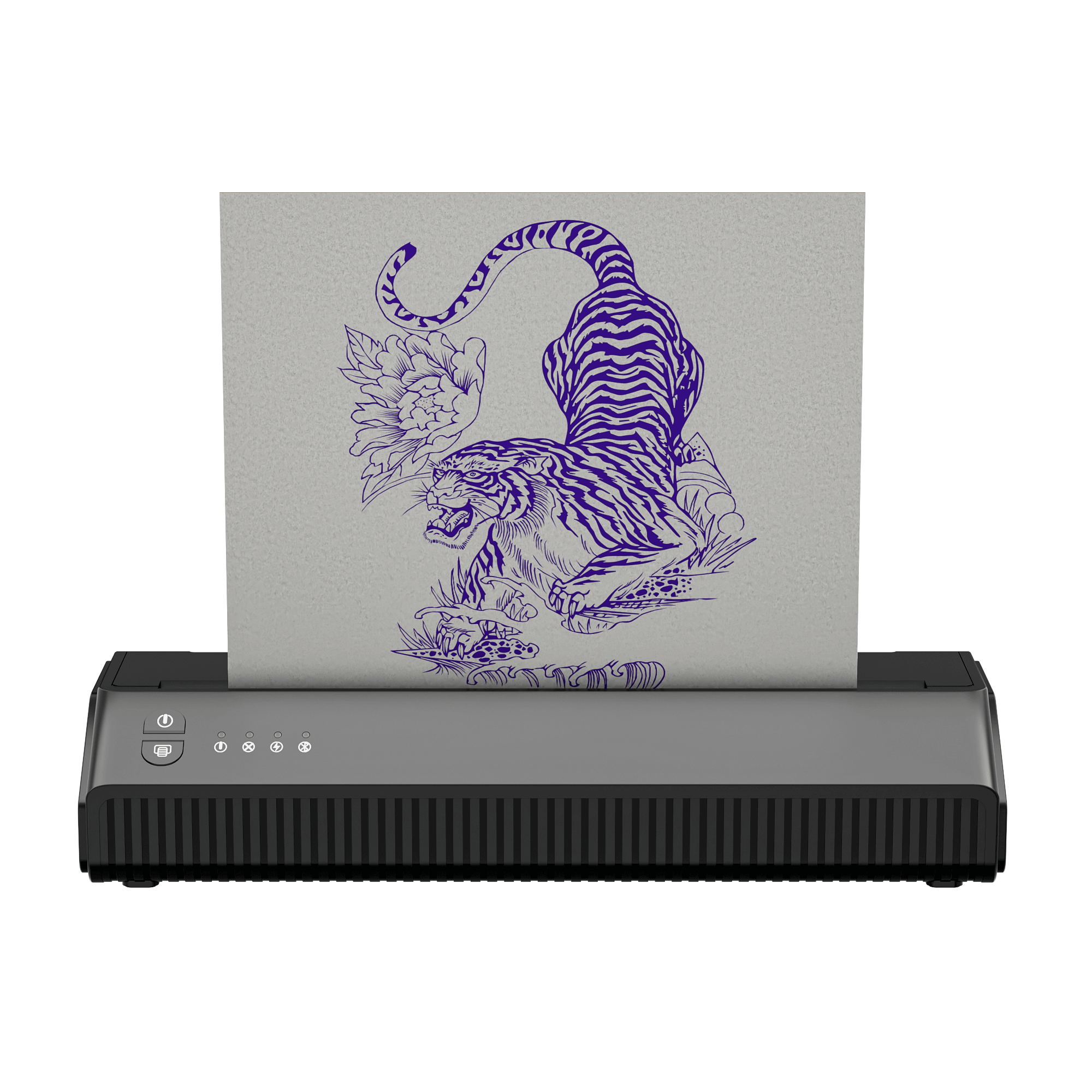 EMALLA Wireless Tattoo Transfer Stencil Printer in use from front view