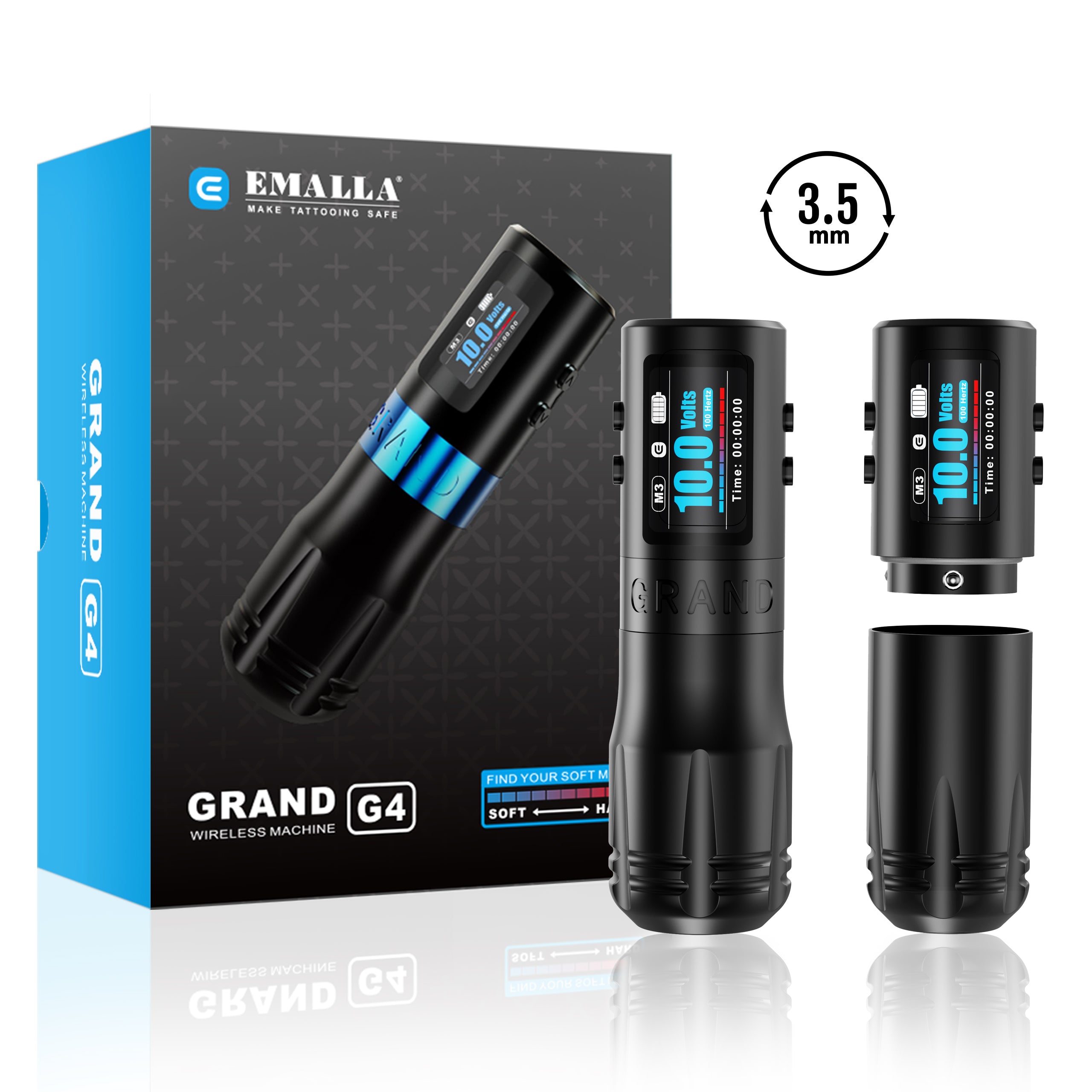 EMALLA GRAND G4 Wireless Machine 3.5mm Shader Kit (60PCS)