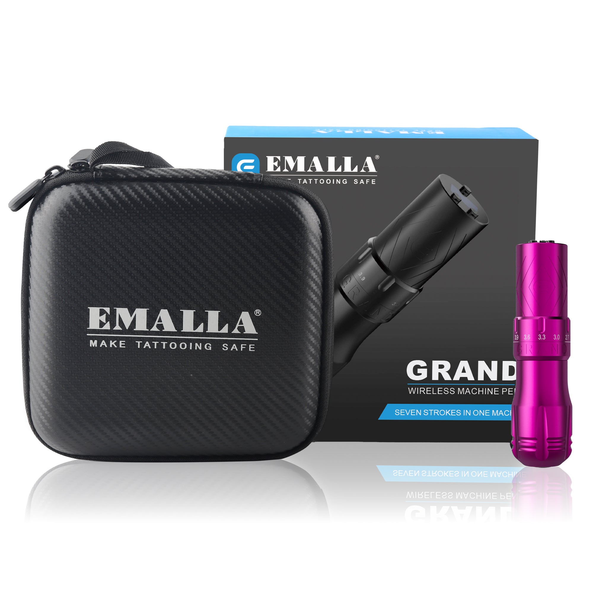 EMALLA GRAND Wireless Tattoo Pen Machine (Pink)