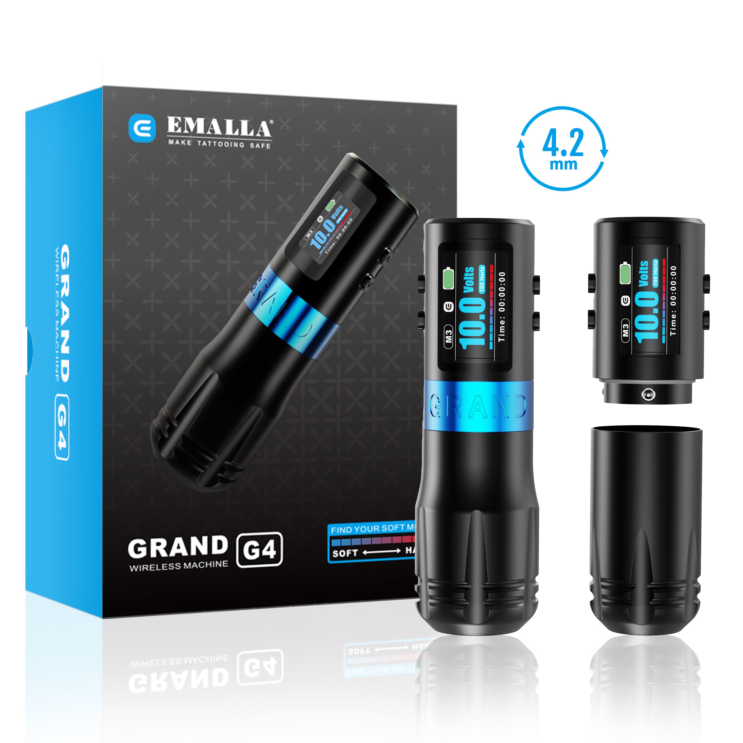 EMALLA GRAND G4 Wireless Tattoo Pen Machine (4.2mm)