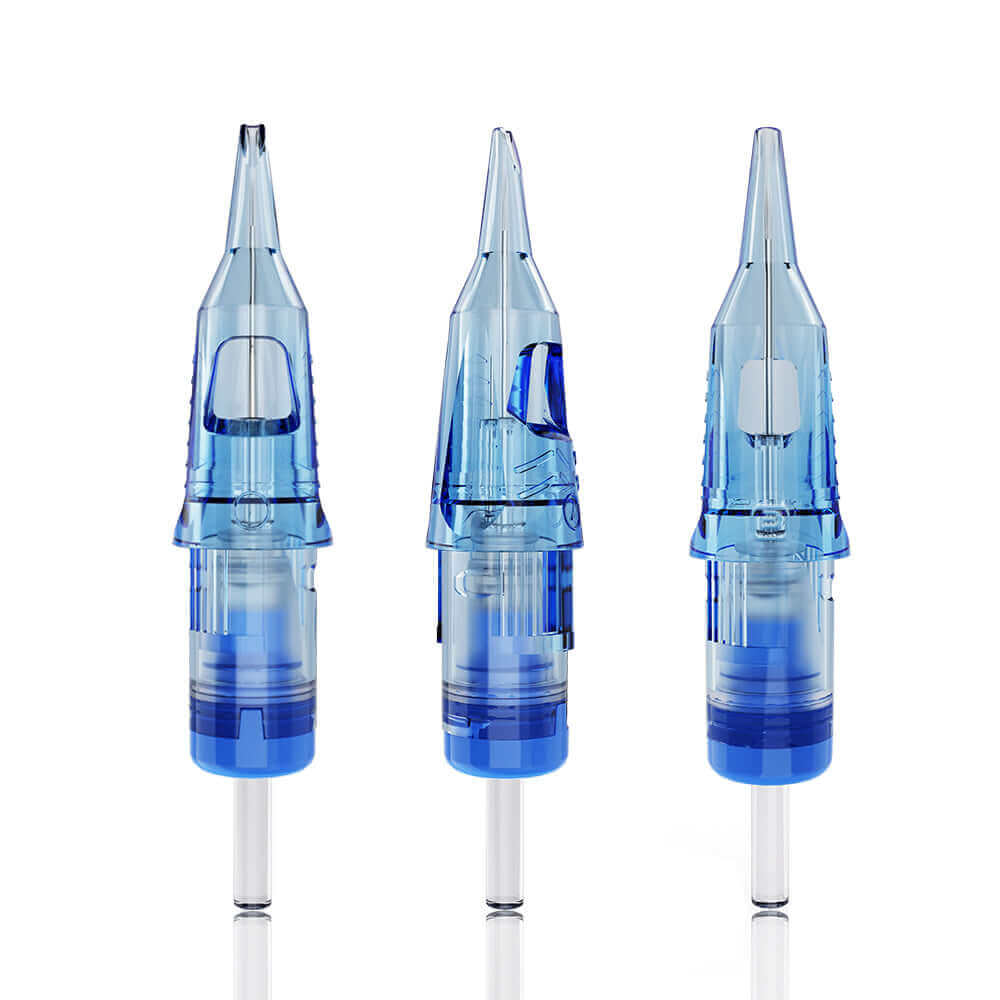 Details of EMALLA ELIOT PRO Tattoo Cartridge Needles Curved Magnum from different views