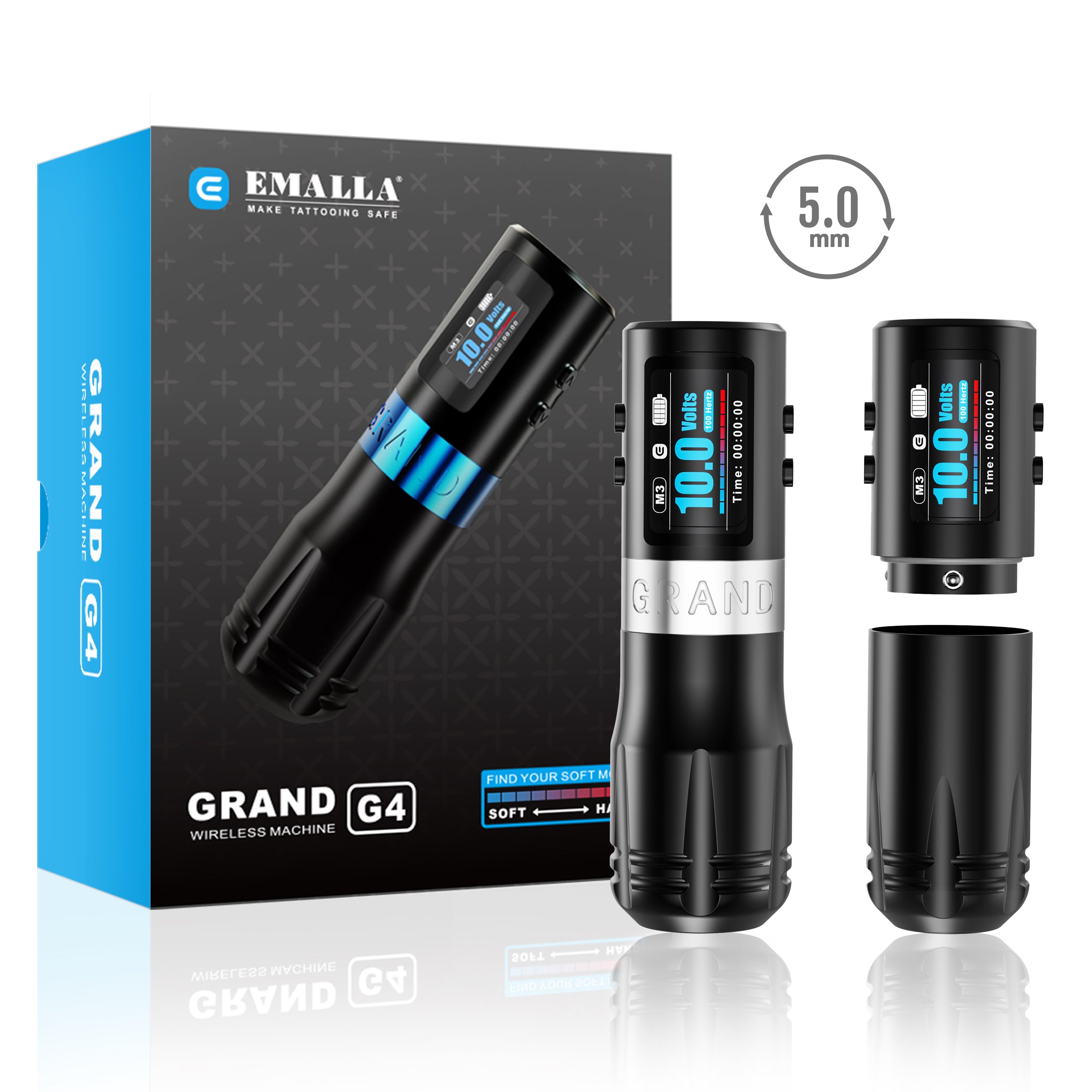 EMALLA GRAND G4 Wireless Tattoo Pen Machine (5.0mm)