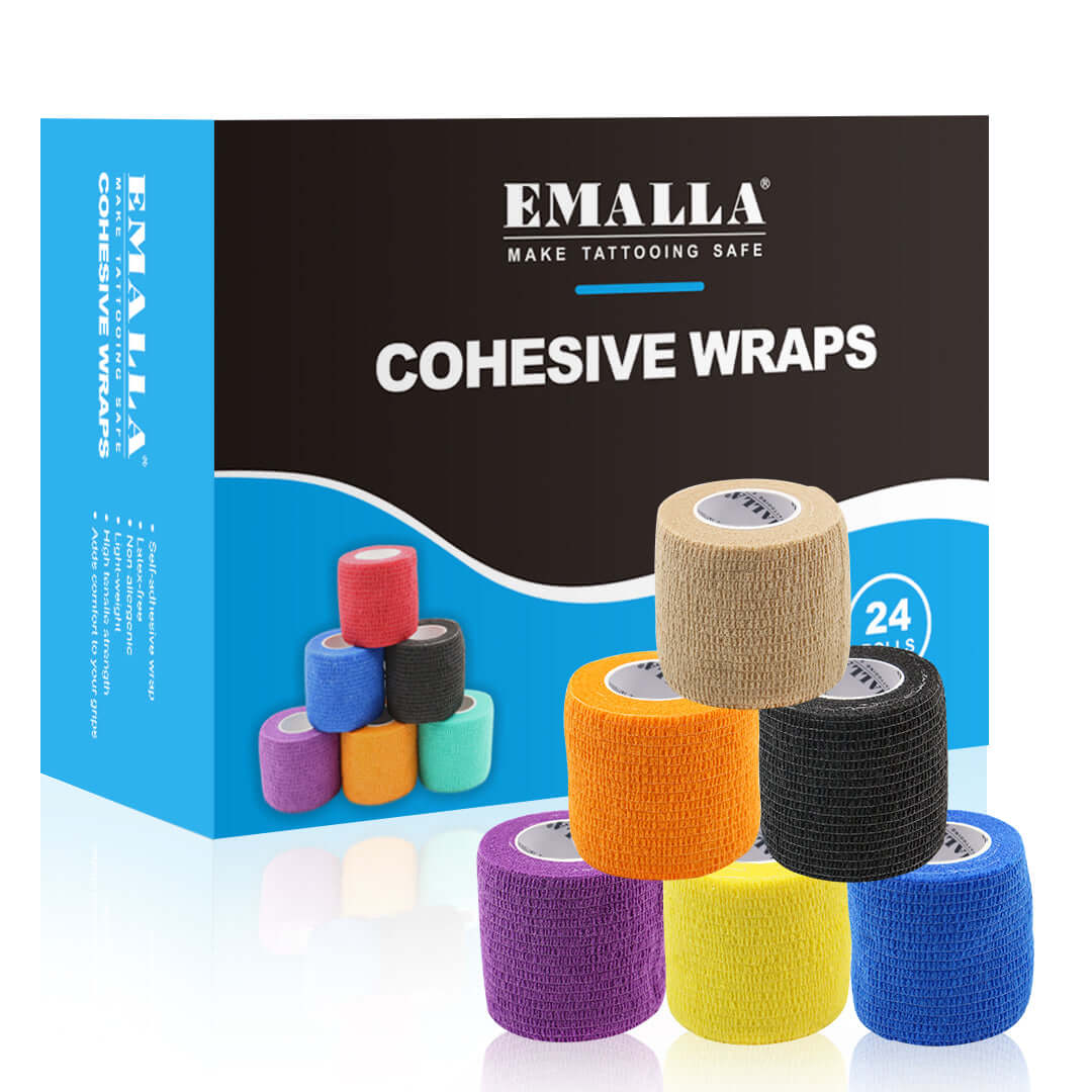 Package of EMALLA Cohesive Wraps Camouflage Color from front view