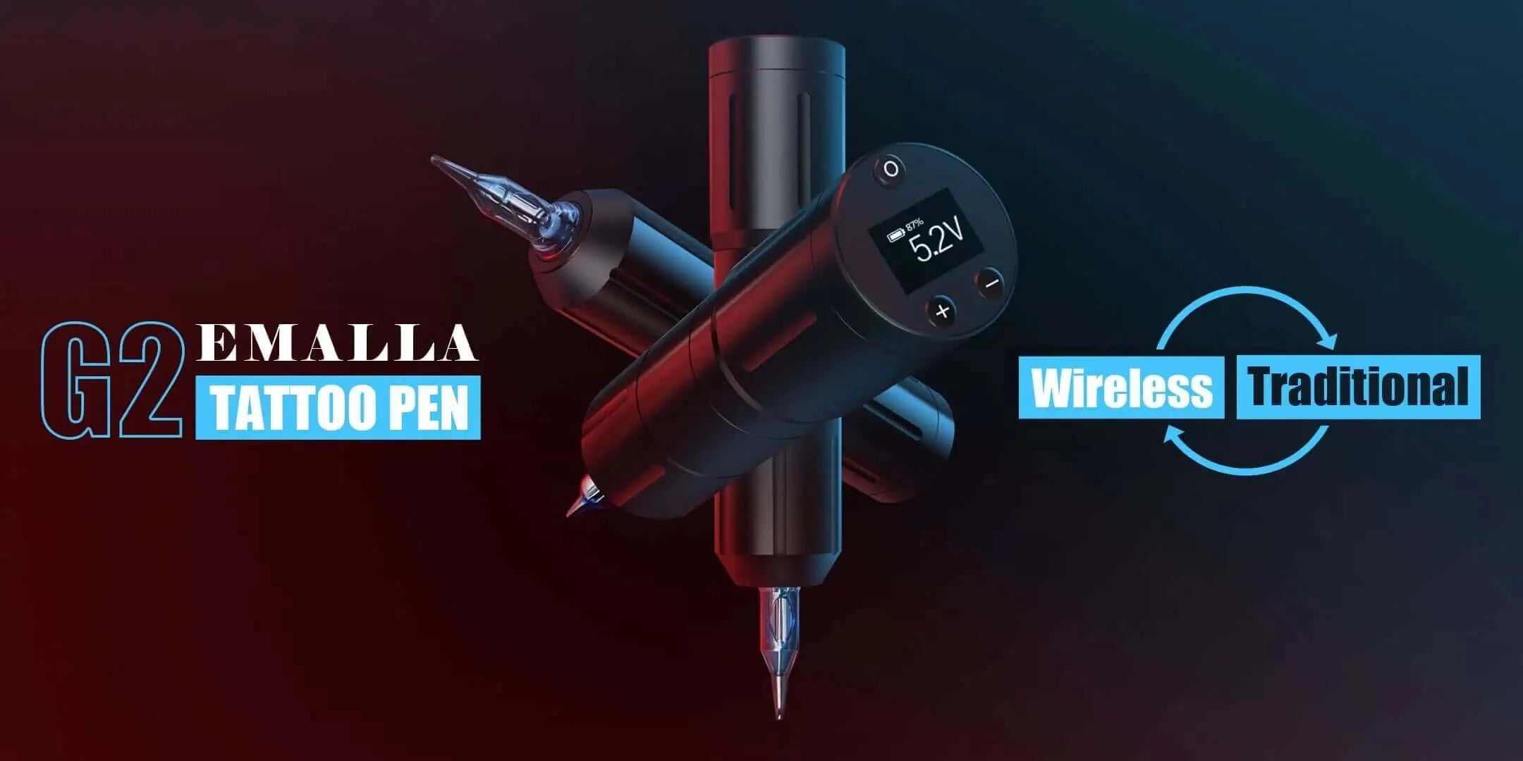 EMALLA G2 tattoo pen, high quality tattoo machine, which is wireless and traditional.