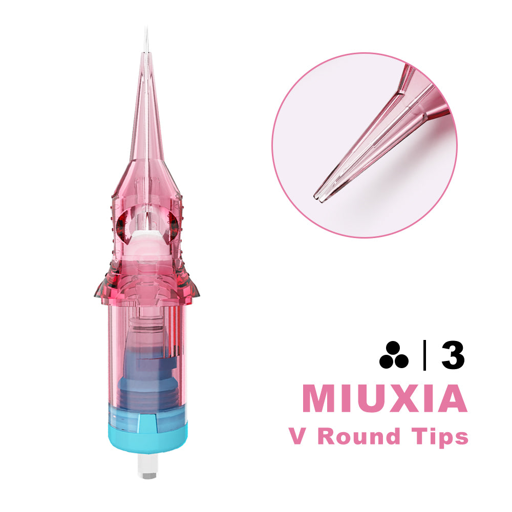 MIUXIA PMU Premium Cartridges V Tips Round Liner 20PCS