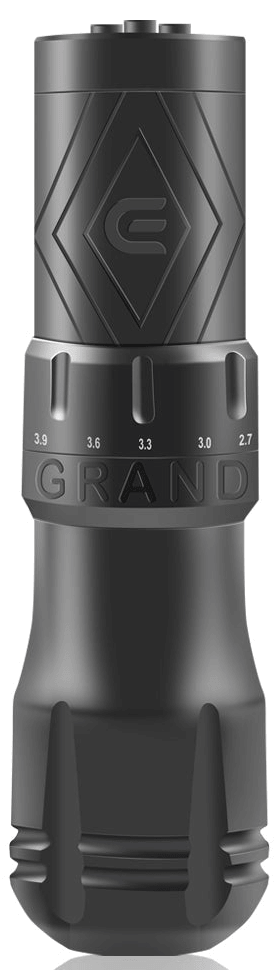 Front detail view of the EMALLA Grand G3 Wireless Tattoo Machine
