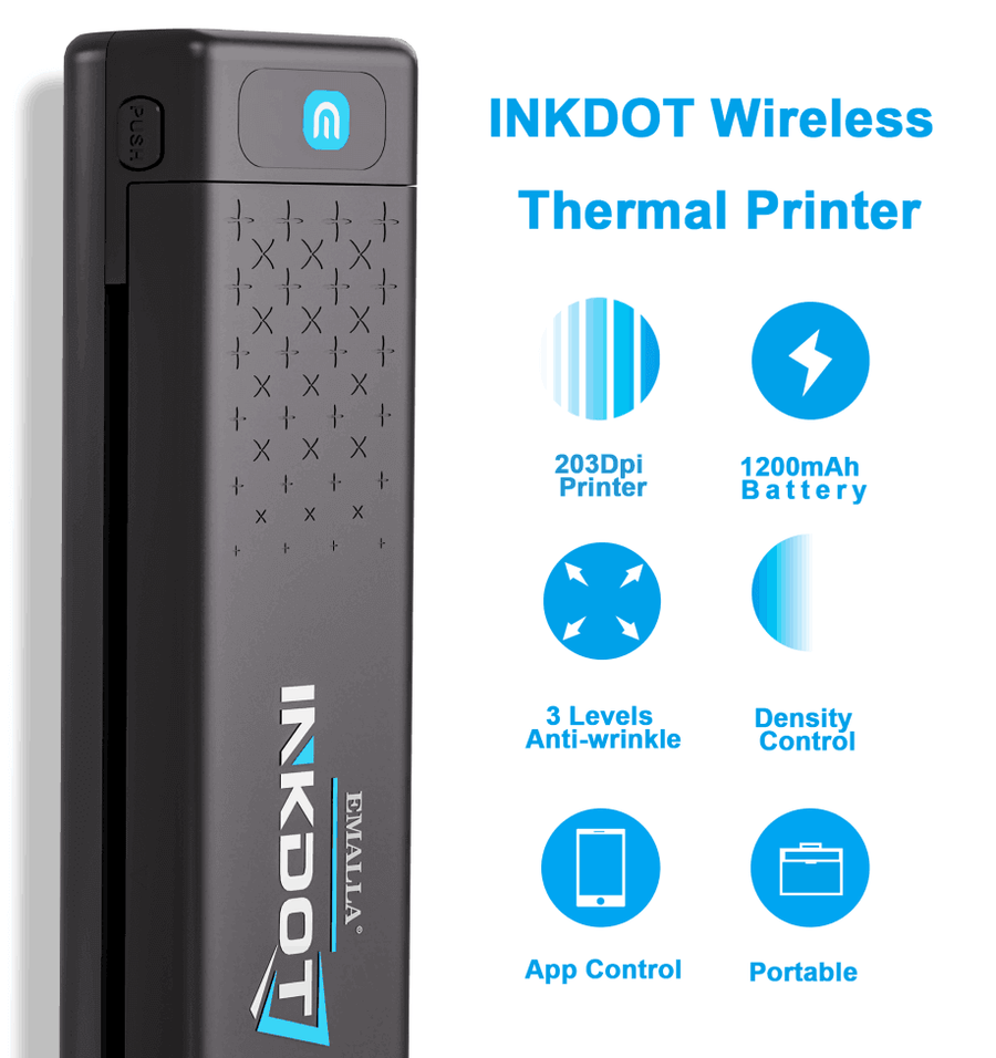 Tattoo Thermal Printer | EMALLA INKDOT Wireless Thermal Printer