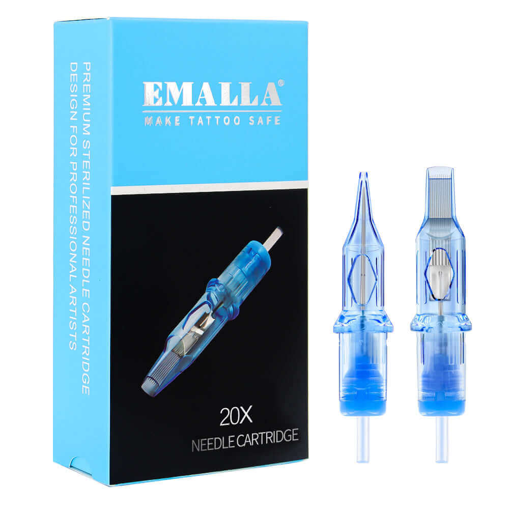 Emalla cartridge needles in EMALLA AVON Wireless Tattoo Pen Machine Basic Bundle