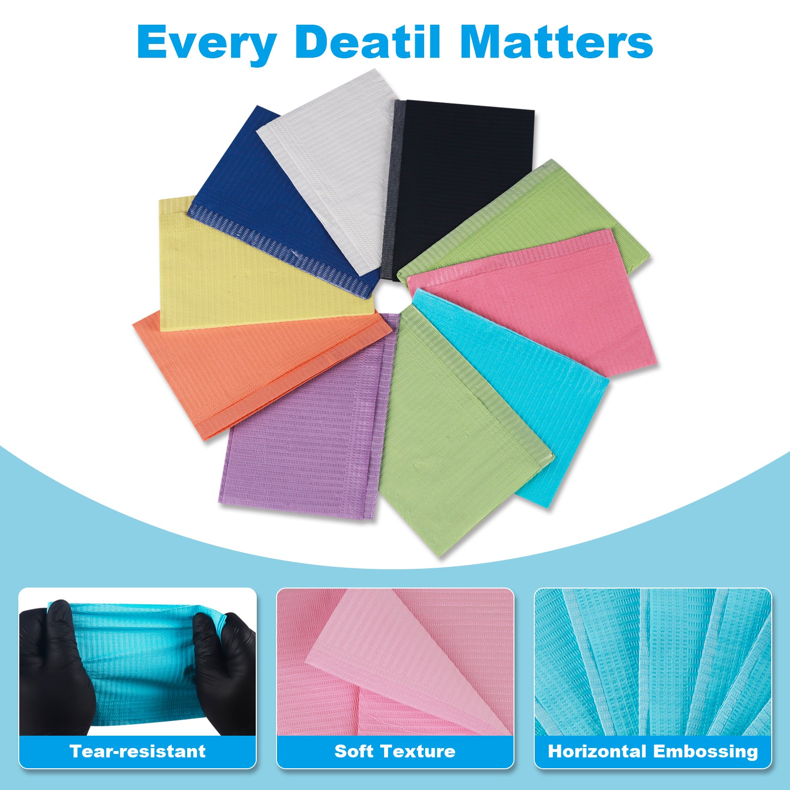 EMALLA Disposable Dental Bibs (125PCS)