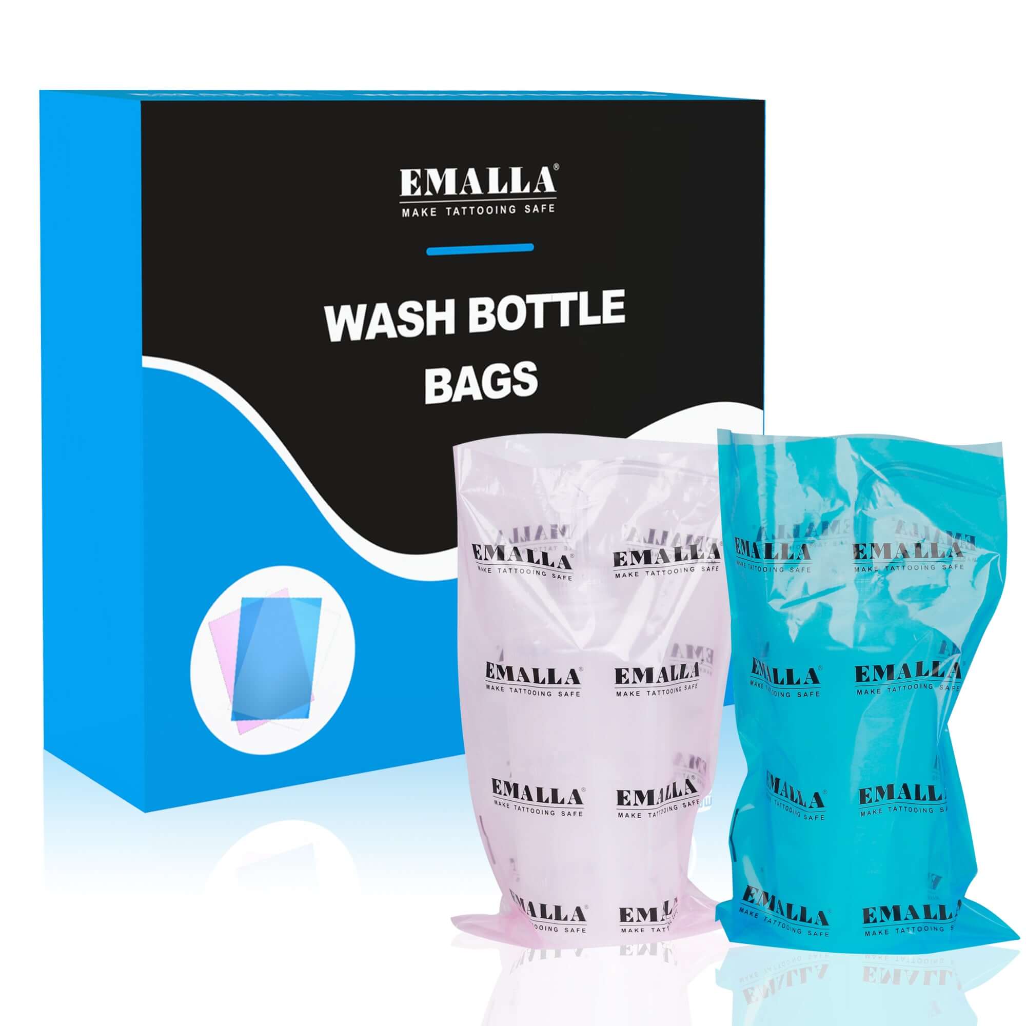 EMALLA Wash Bottle Bags from front view