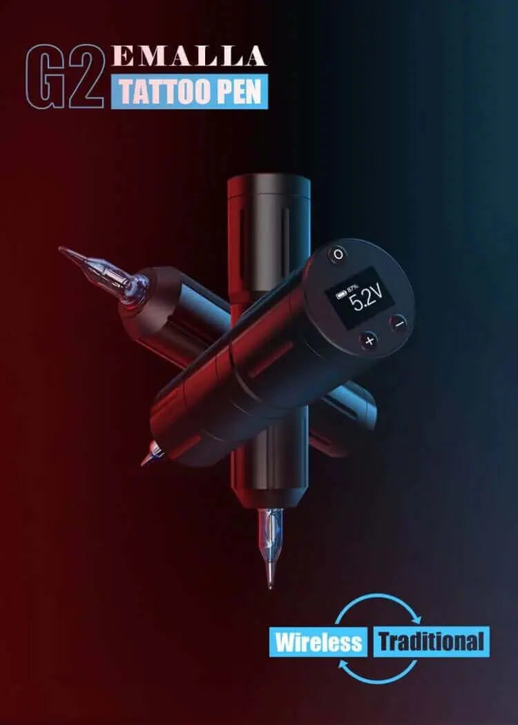 EMALLA AVON Wireless Tattoo Pen Machine from differnent views