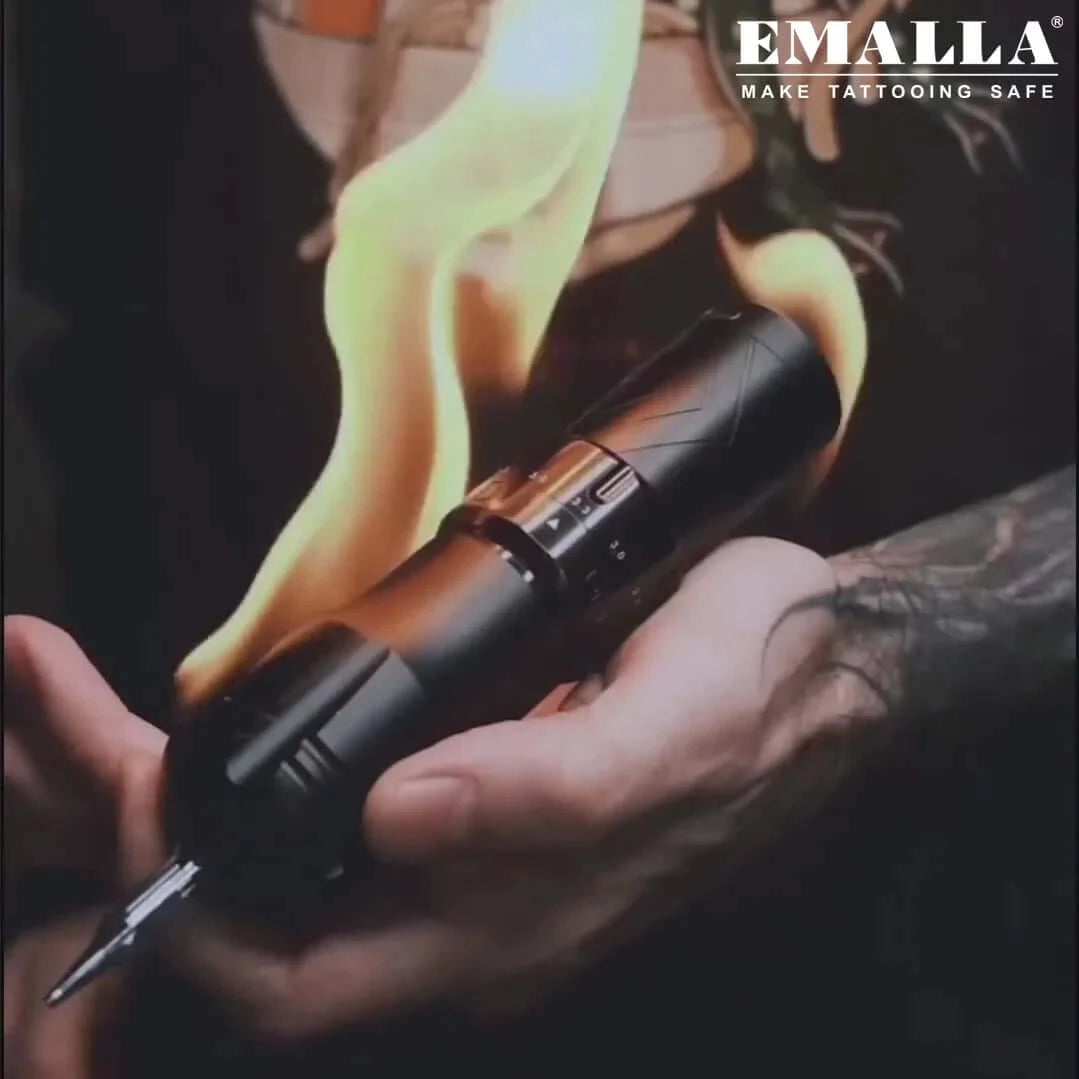 emalla newest grand wireless tattoo pen with 7 adjustable strokes