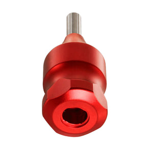EMALLA Meta Aircraft Aluminum 32mm Cartridge Grip Red from vertical view
