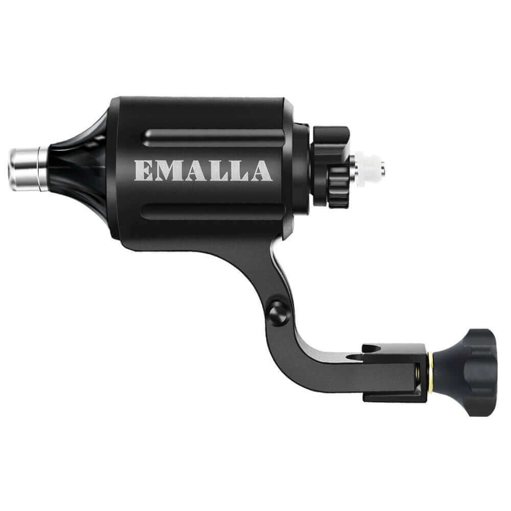 EMALLA PRODX Rotary Tattoo Machine Black from front view