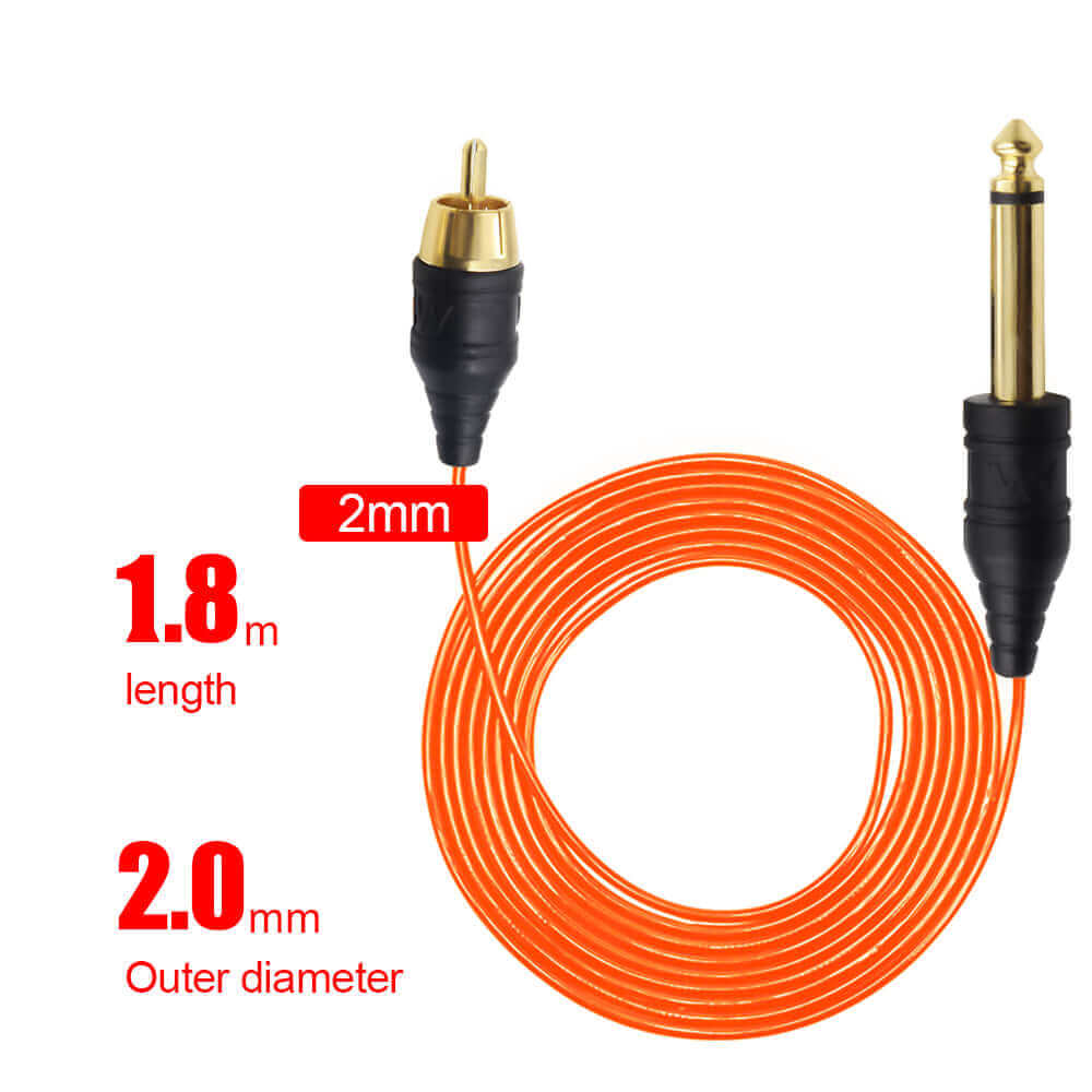 Specific parameters of EMALLA Silicone Soft Tattoo RCA Connector Clip Cords Orange