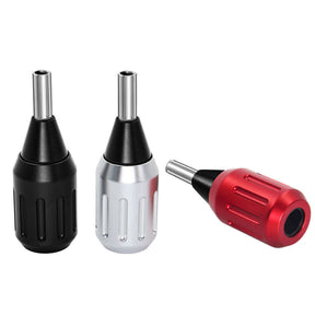 EMALLA Hana Aircraft Aluminum 28mm Cartridge Grip (Red, Black and Silver) from different views