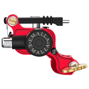 EMALLA E-REX Rotary Tattoo Machine in red color from front view